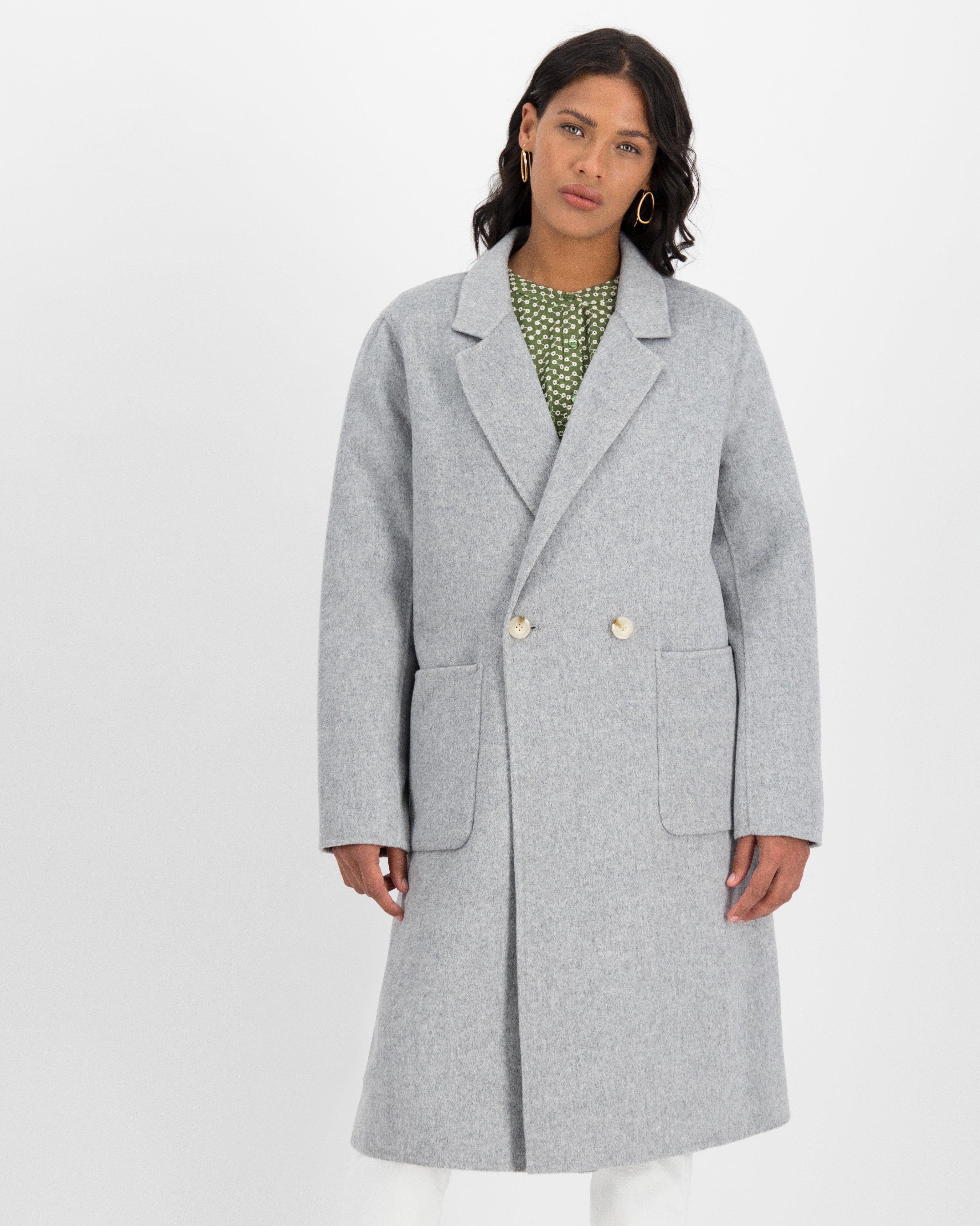 Poetry Sia Wool Blend Coat -  grey