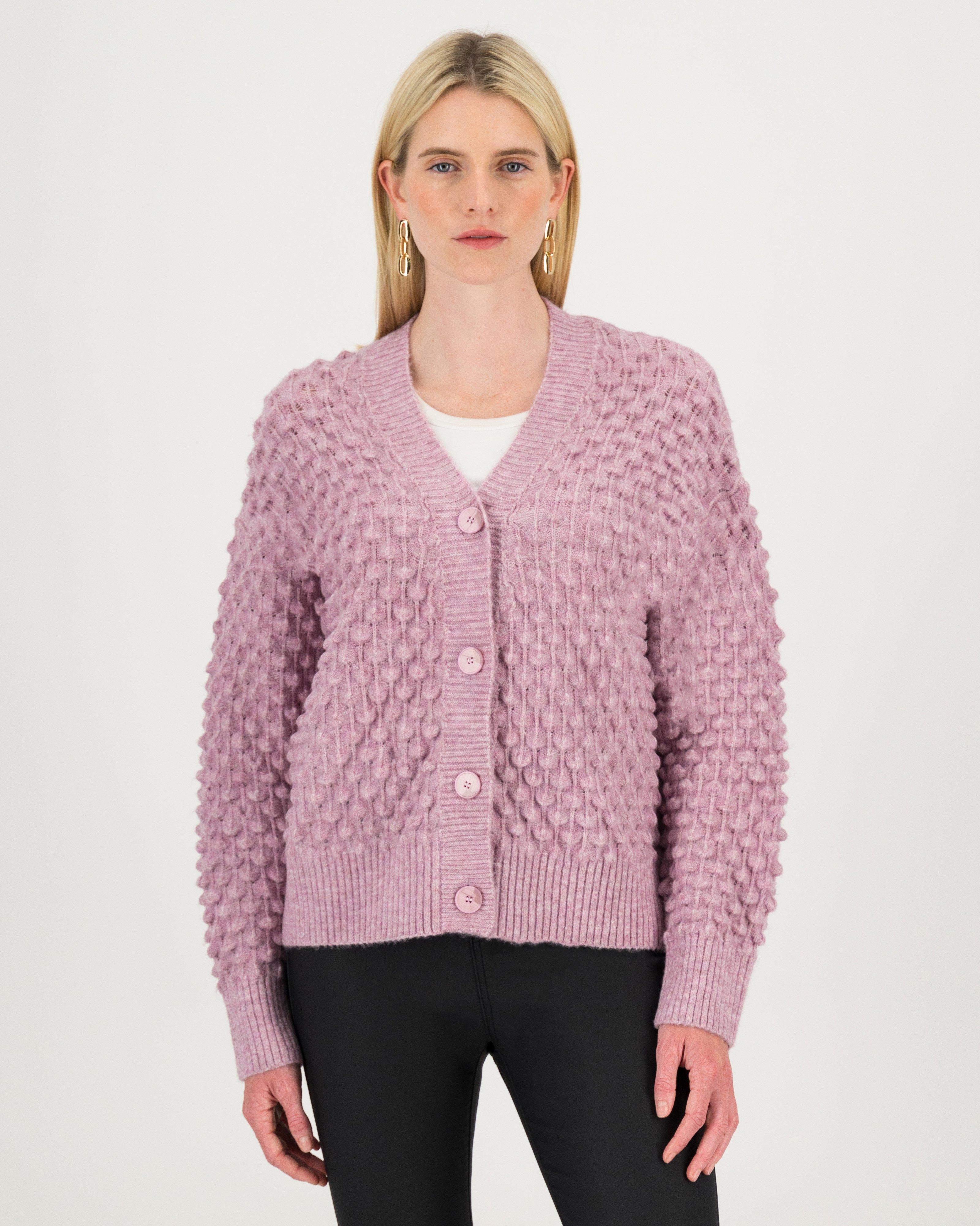 Juniper Bobble Cardigan -  lilac