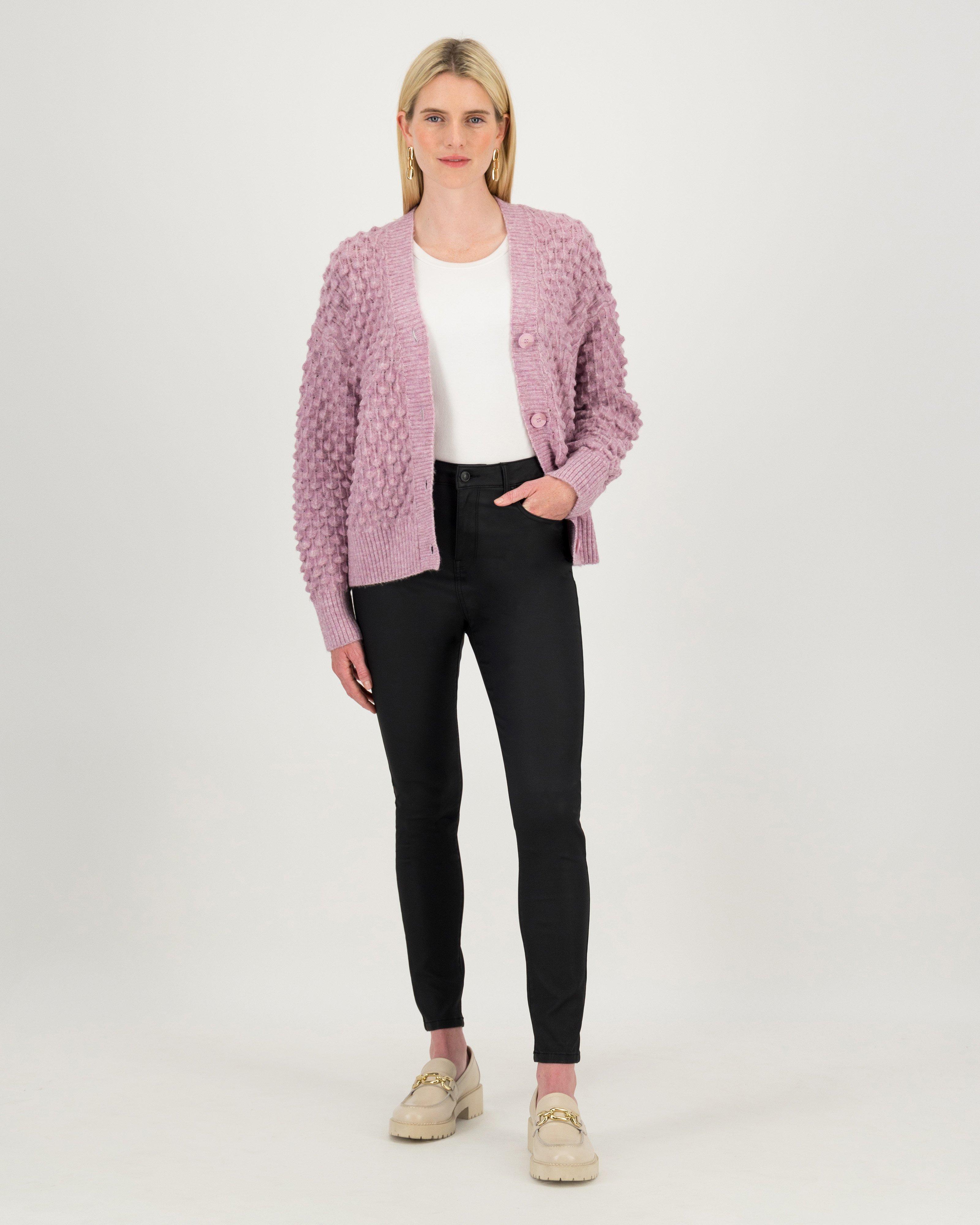 Juniper Bobble Cardigan -  lilac