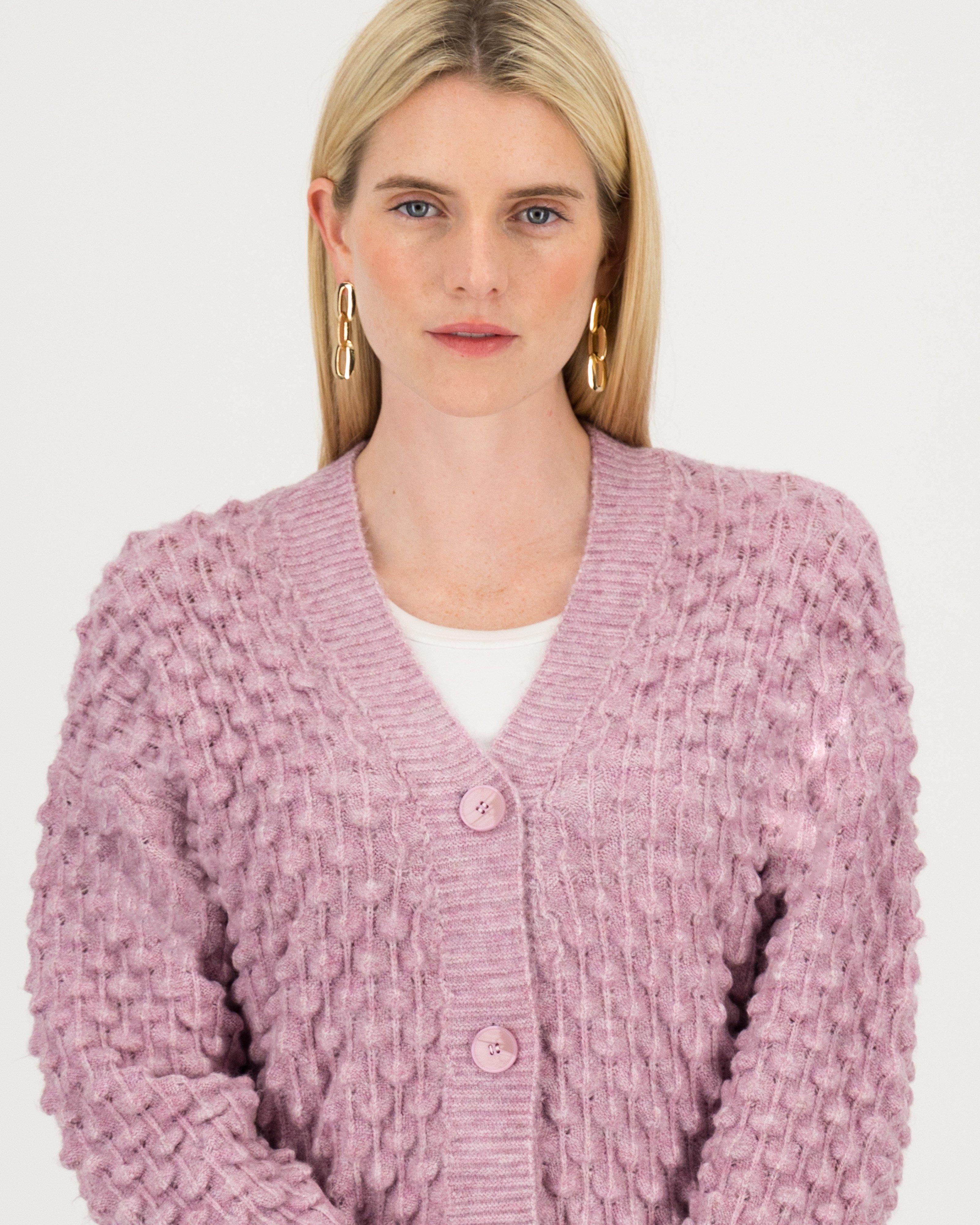 Juniper Bobble Cardigan -  lilac