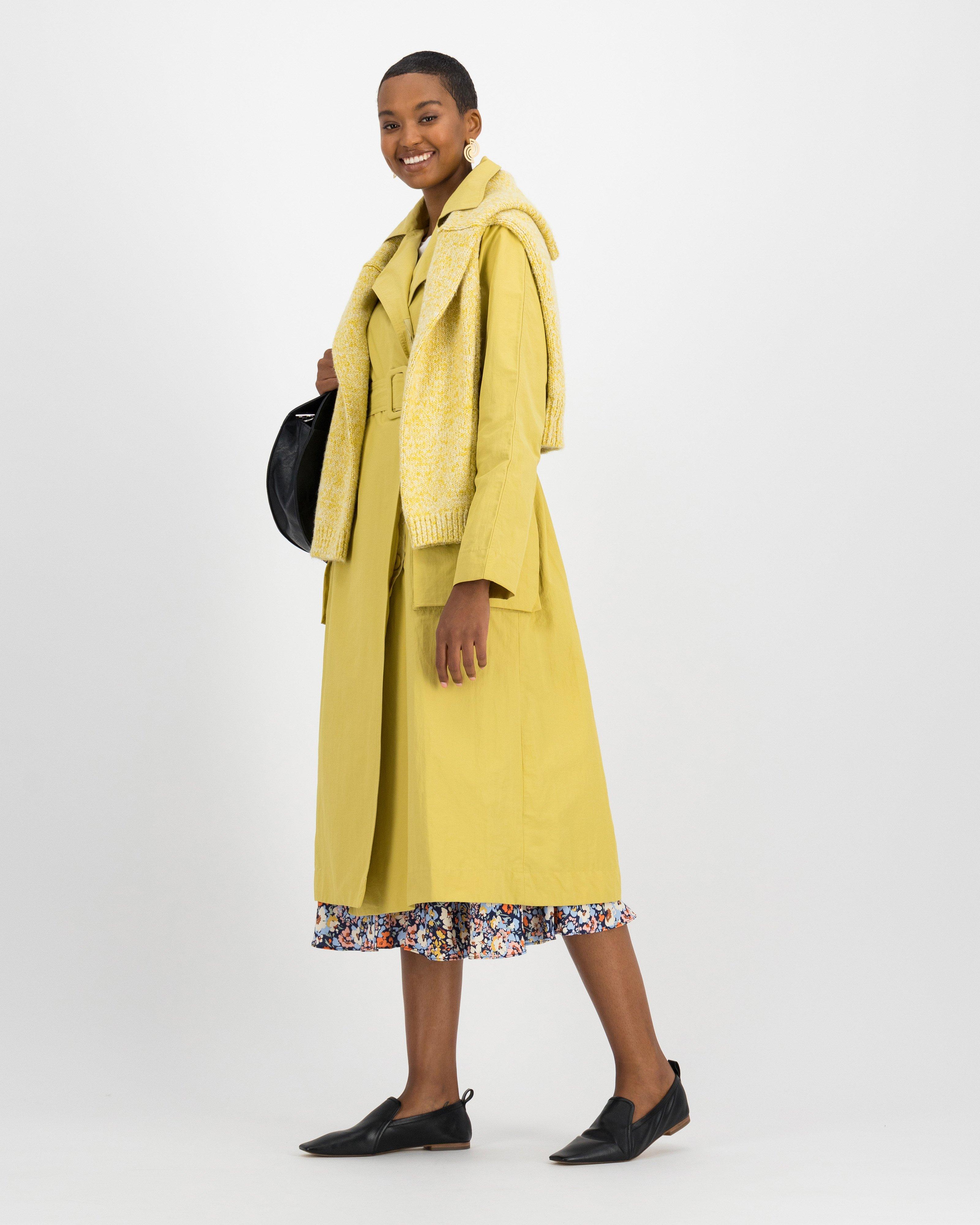 Poetry Tony Trench Coat -  yellow