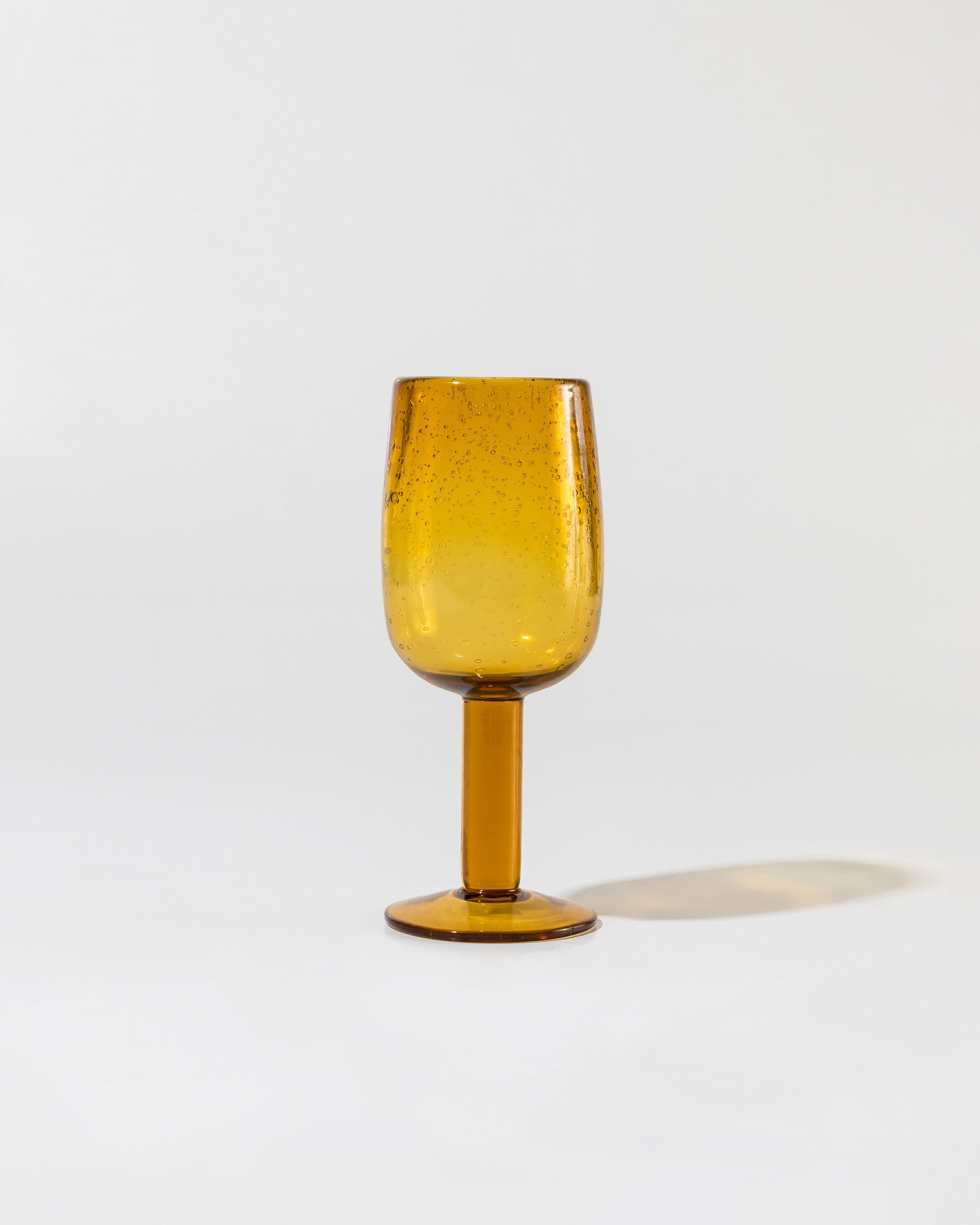 Bubble Wine Glass -  ochre