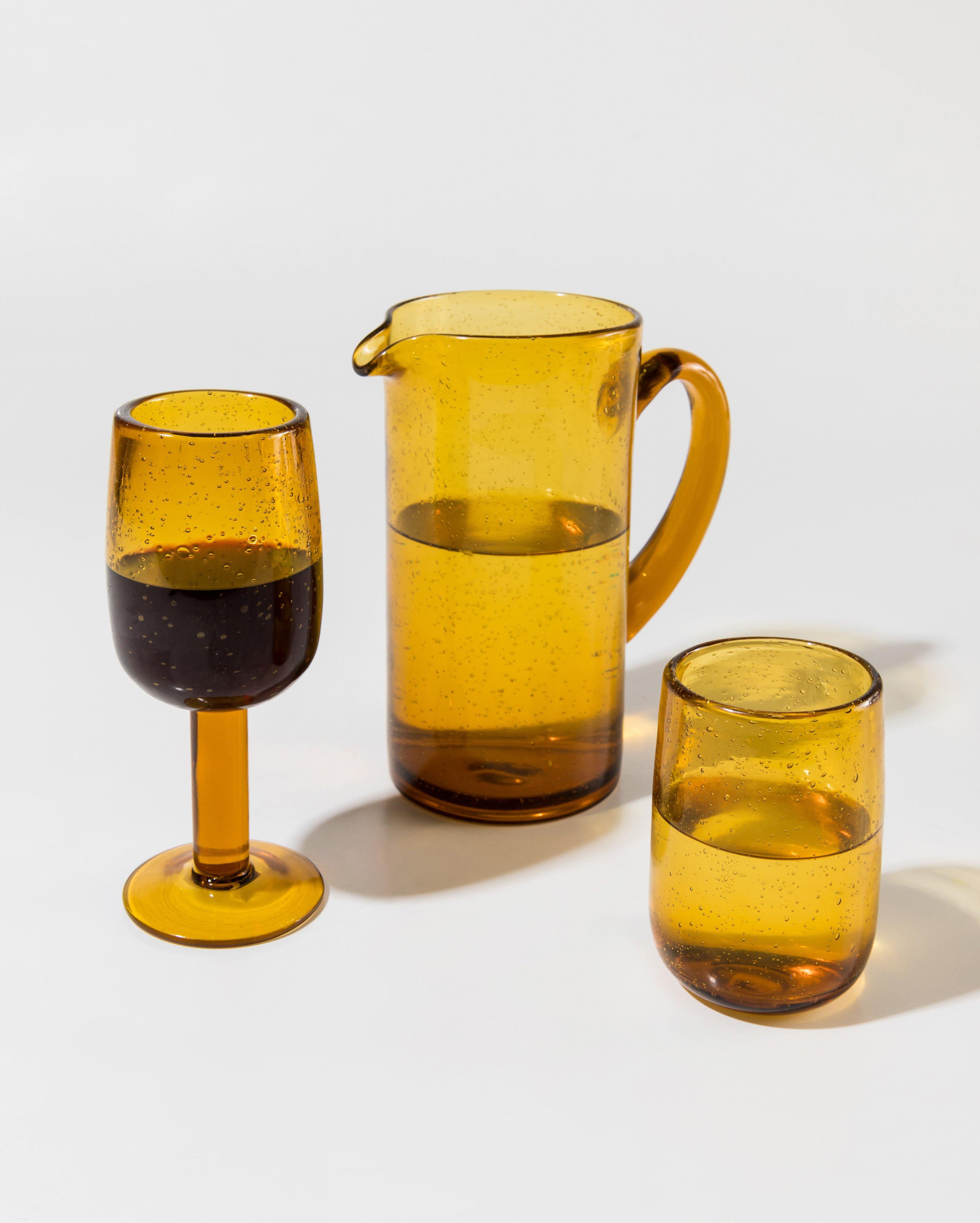 Bubble Wine Glass -  ochre