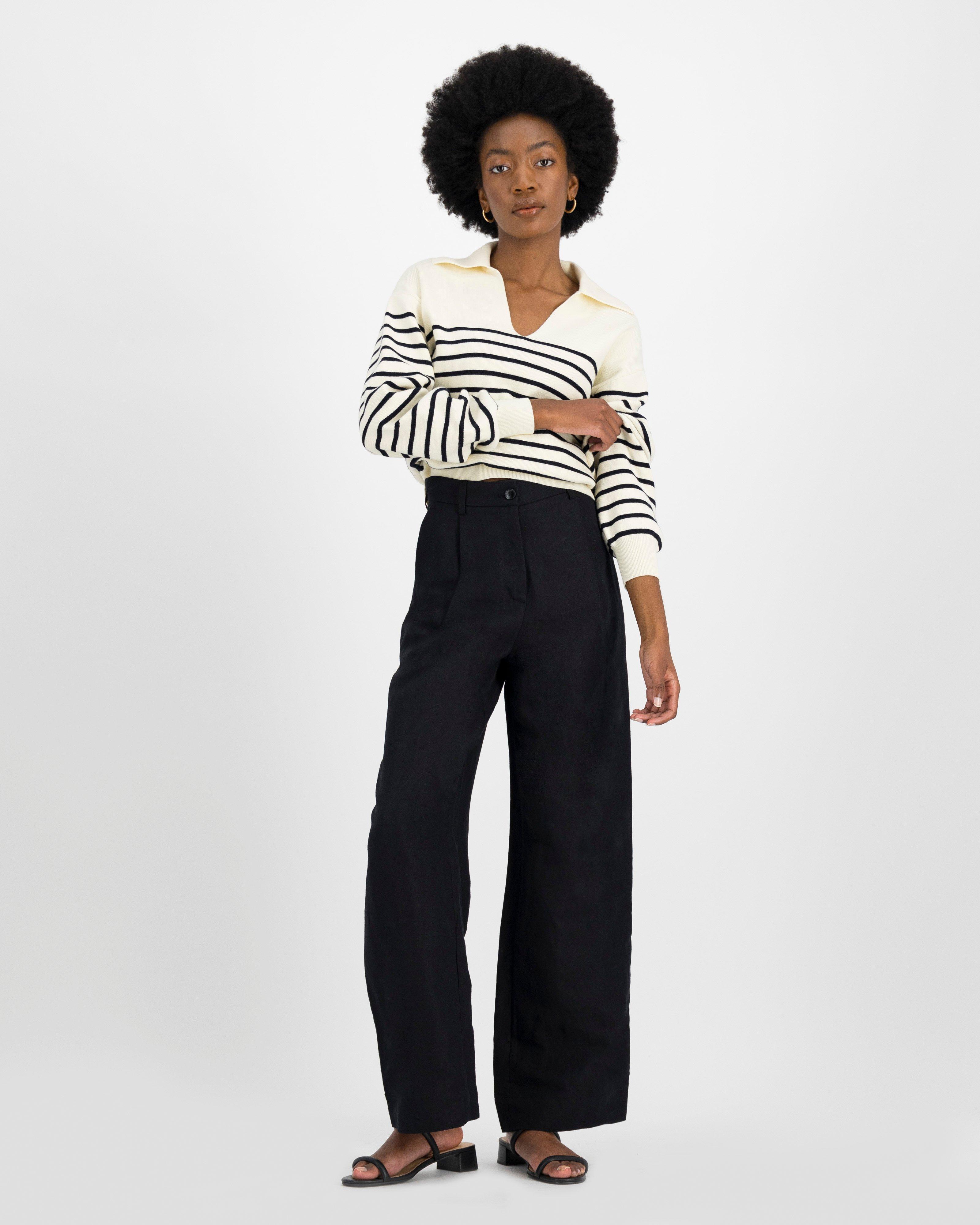 Poetry Lillian Stripe Jumper -  milk