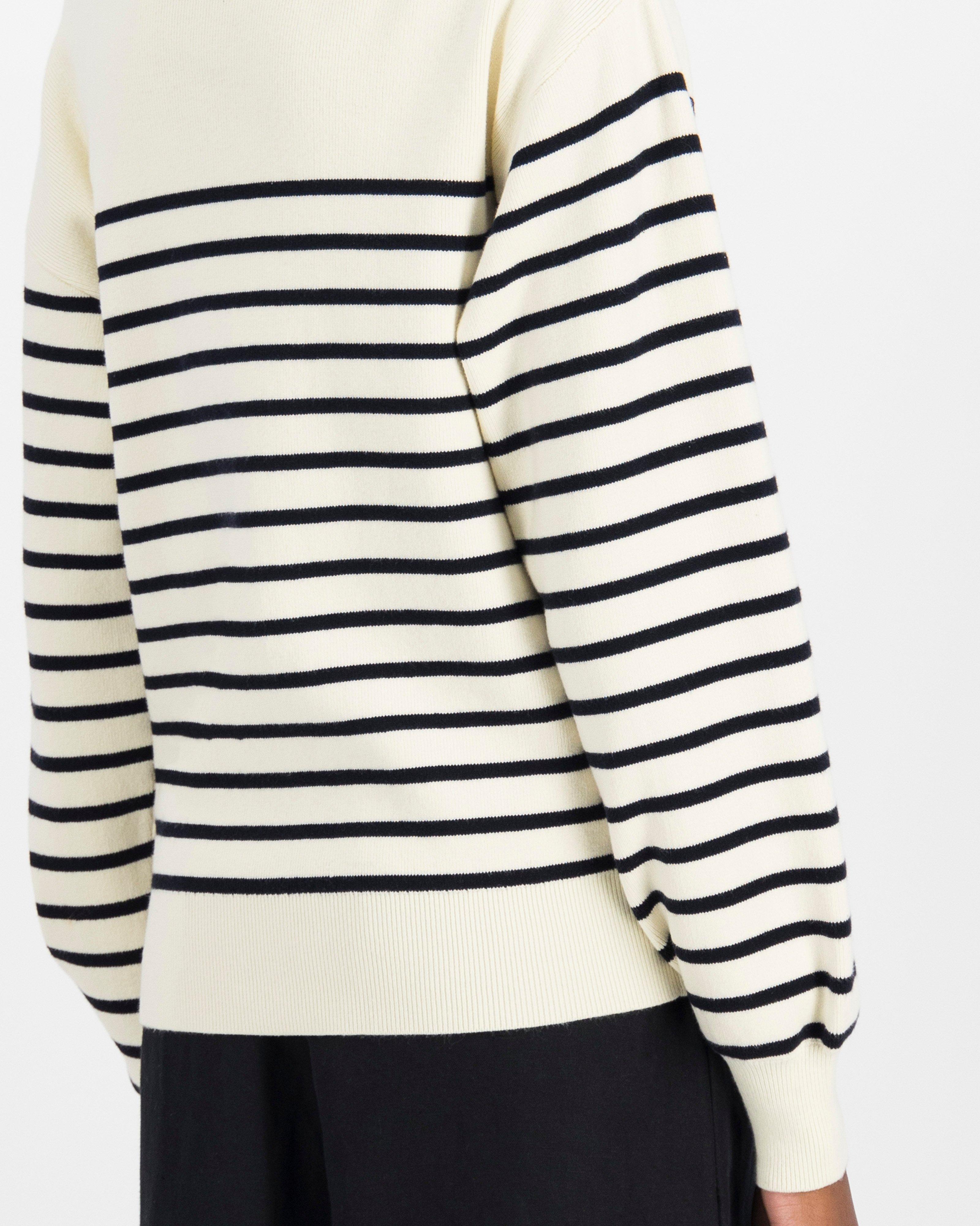 Poetry Lillian Stripe Jumper -  milk