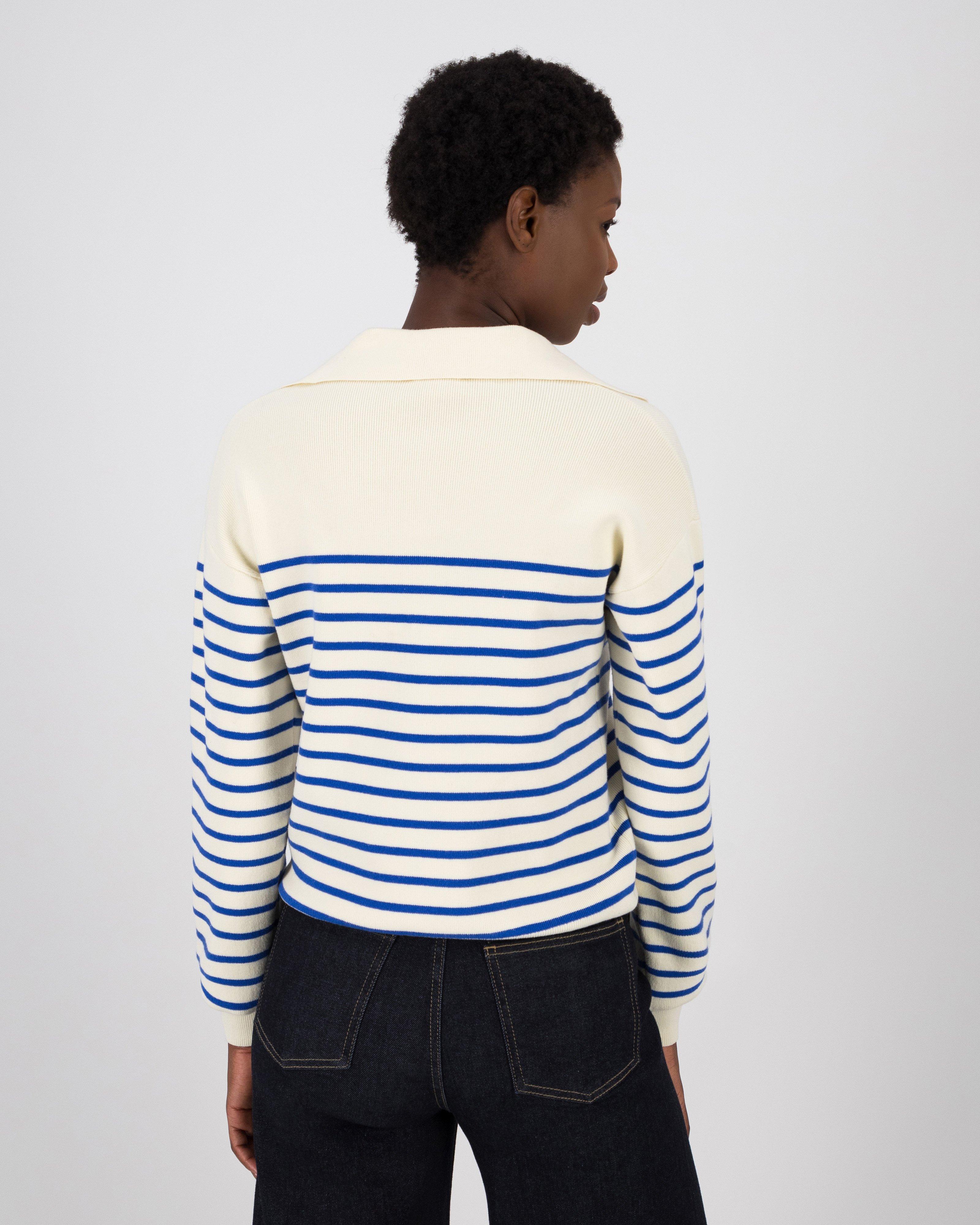 Poetry Lillian Stripe Jumper -  cobalt