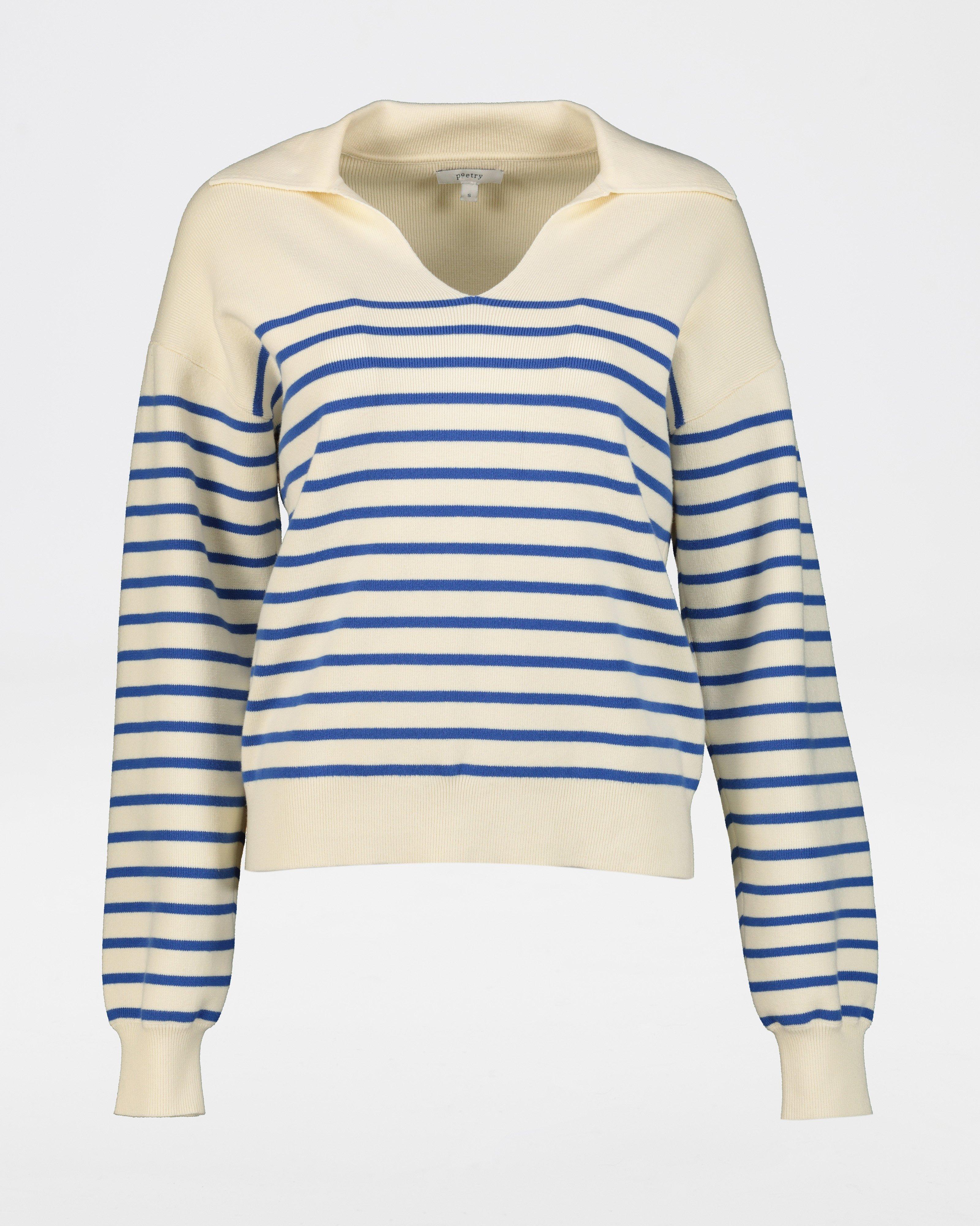 Poetry Lillian Stripe Jumper -  cobalt