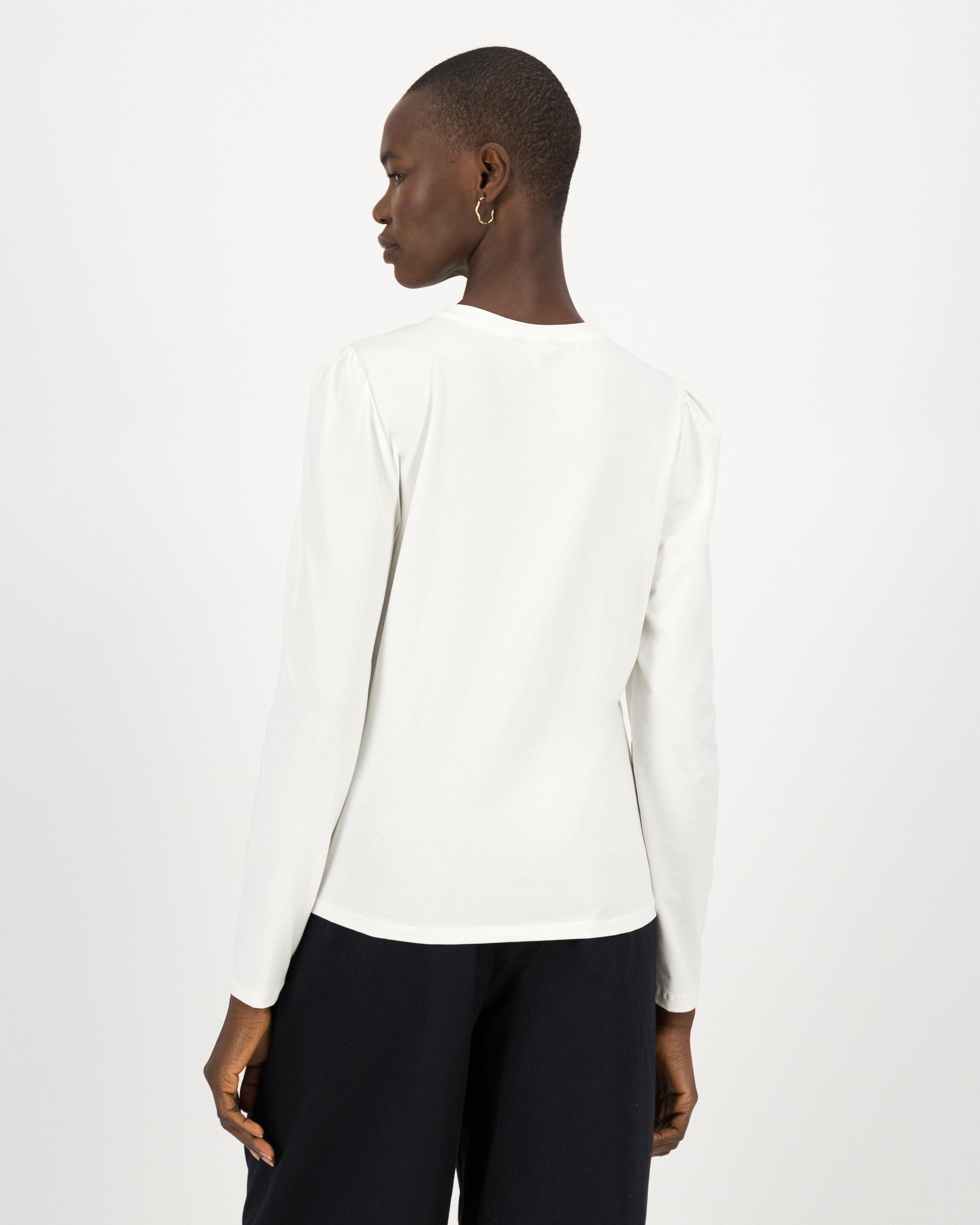 Thelma Puff Sleeve Top -  milk