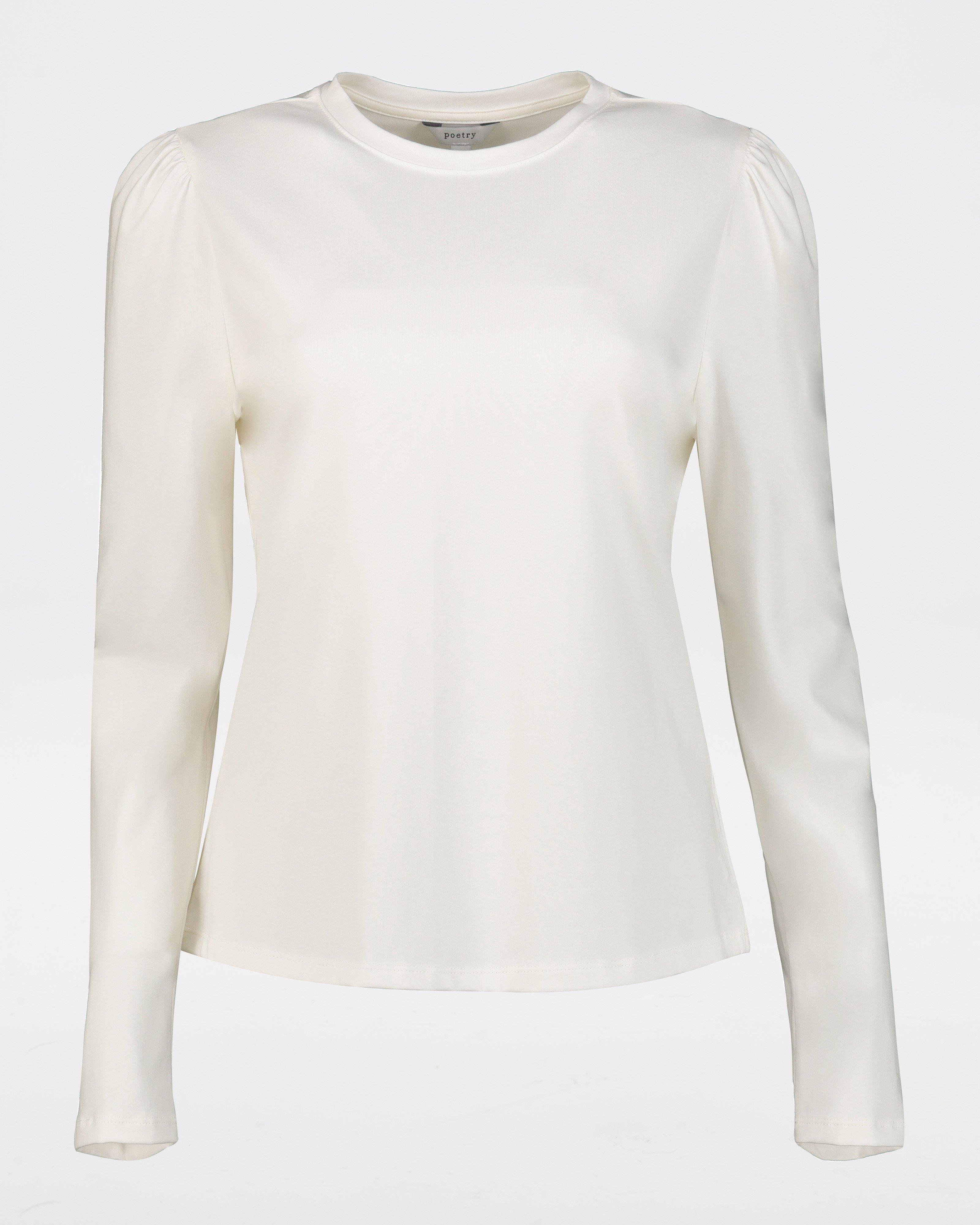 Thelma Puff Sleeve Top -  milk