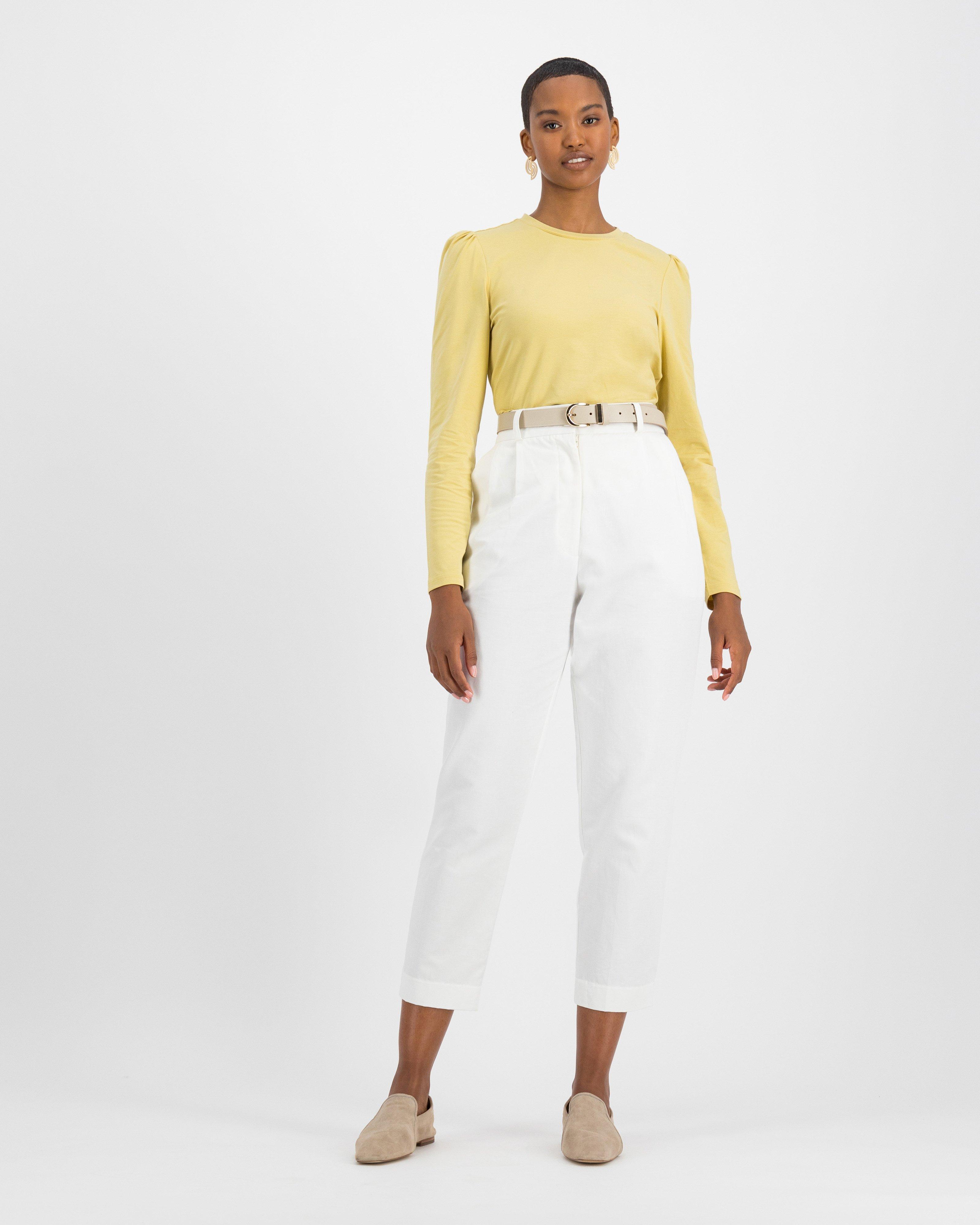 Thelma Puff Sleeve Top -  yellow