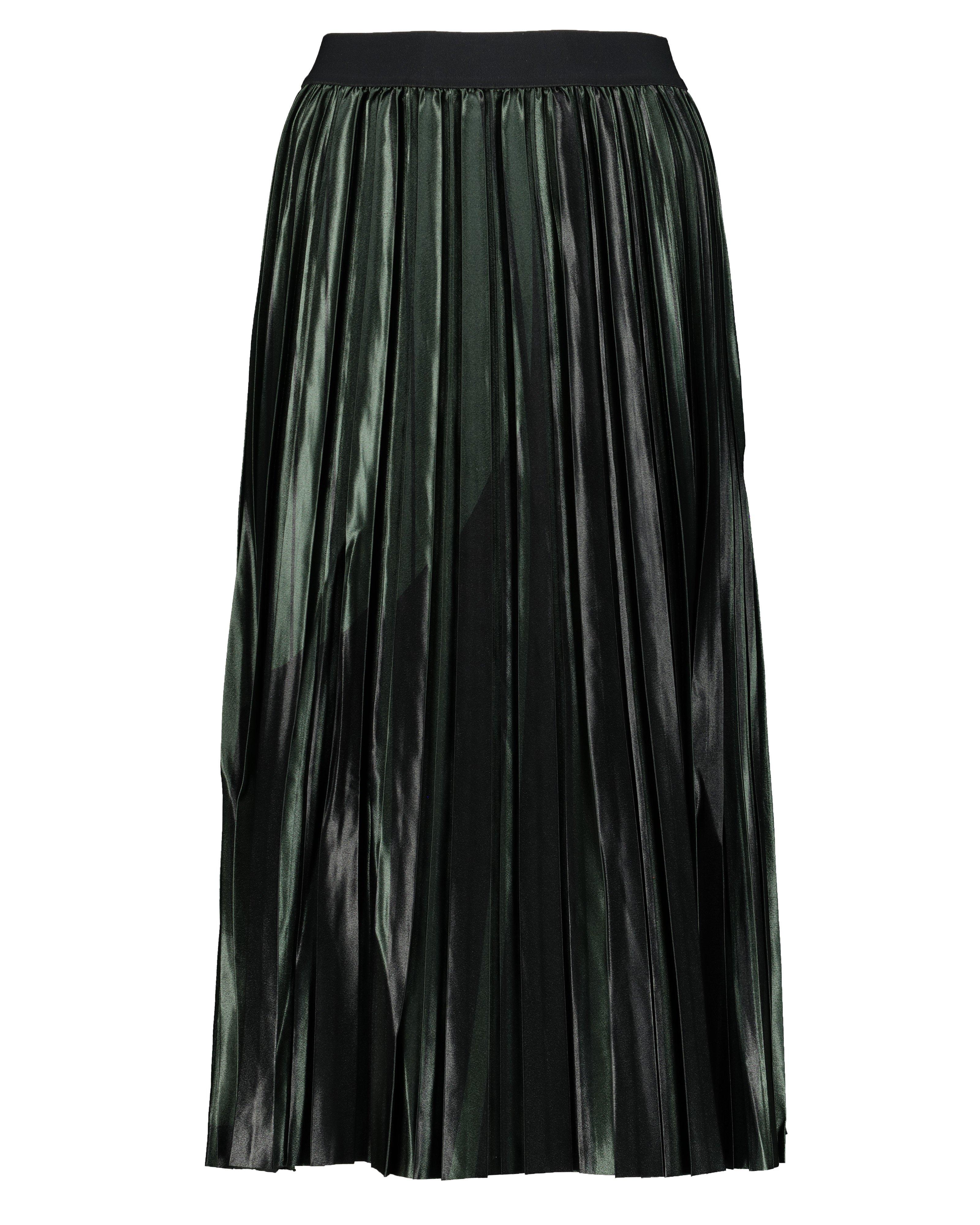 Poetry Helena Satin Pleated Skirt -  darkgreen-darkolive