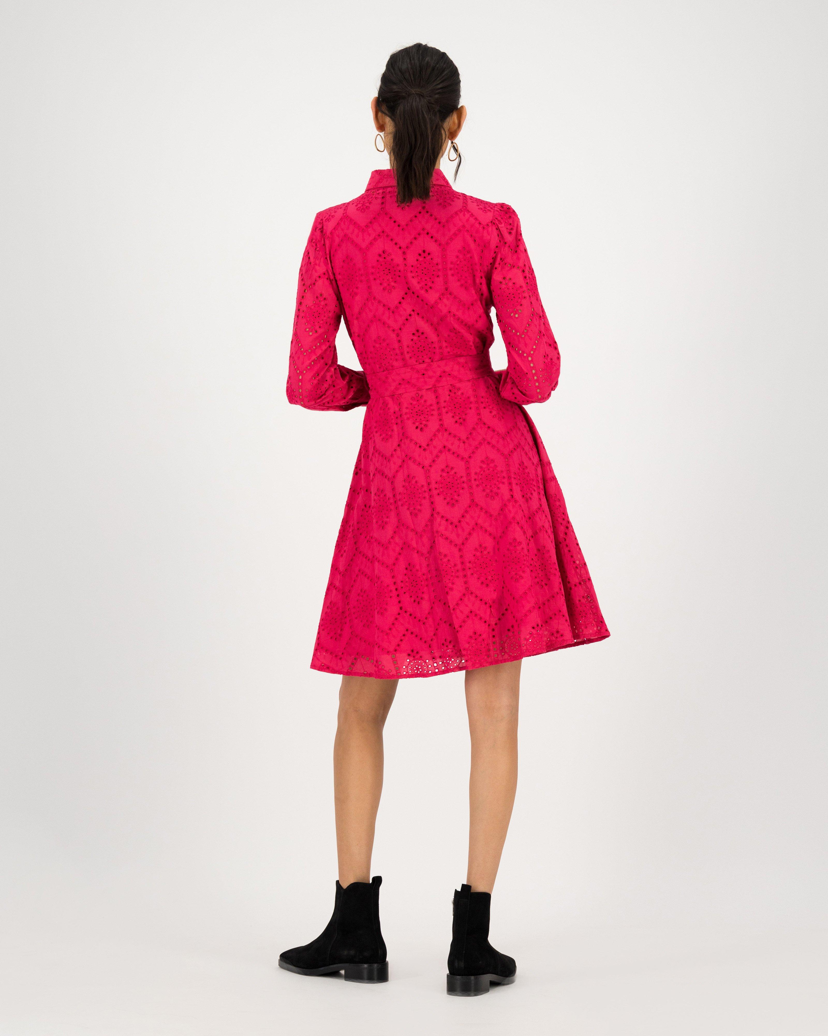 Julia Anglaise Dress -  pink