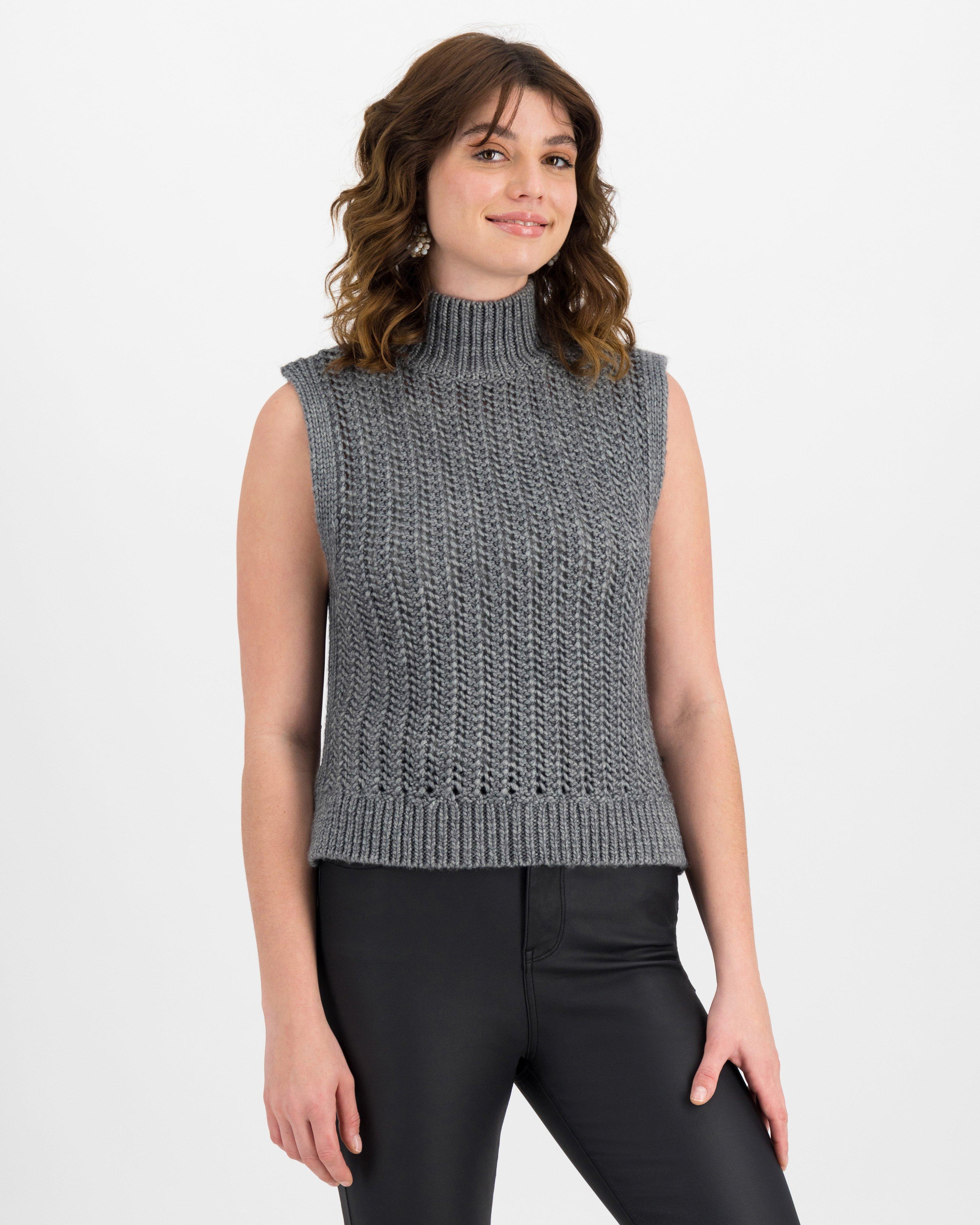 Poetry Skylar Sleeveless Pullover -  grey