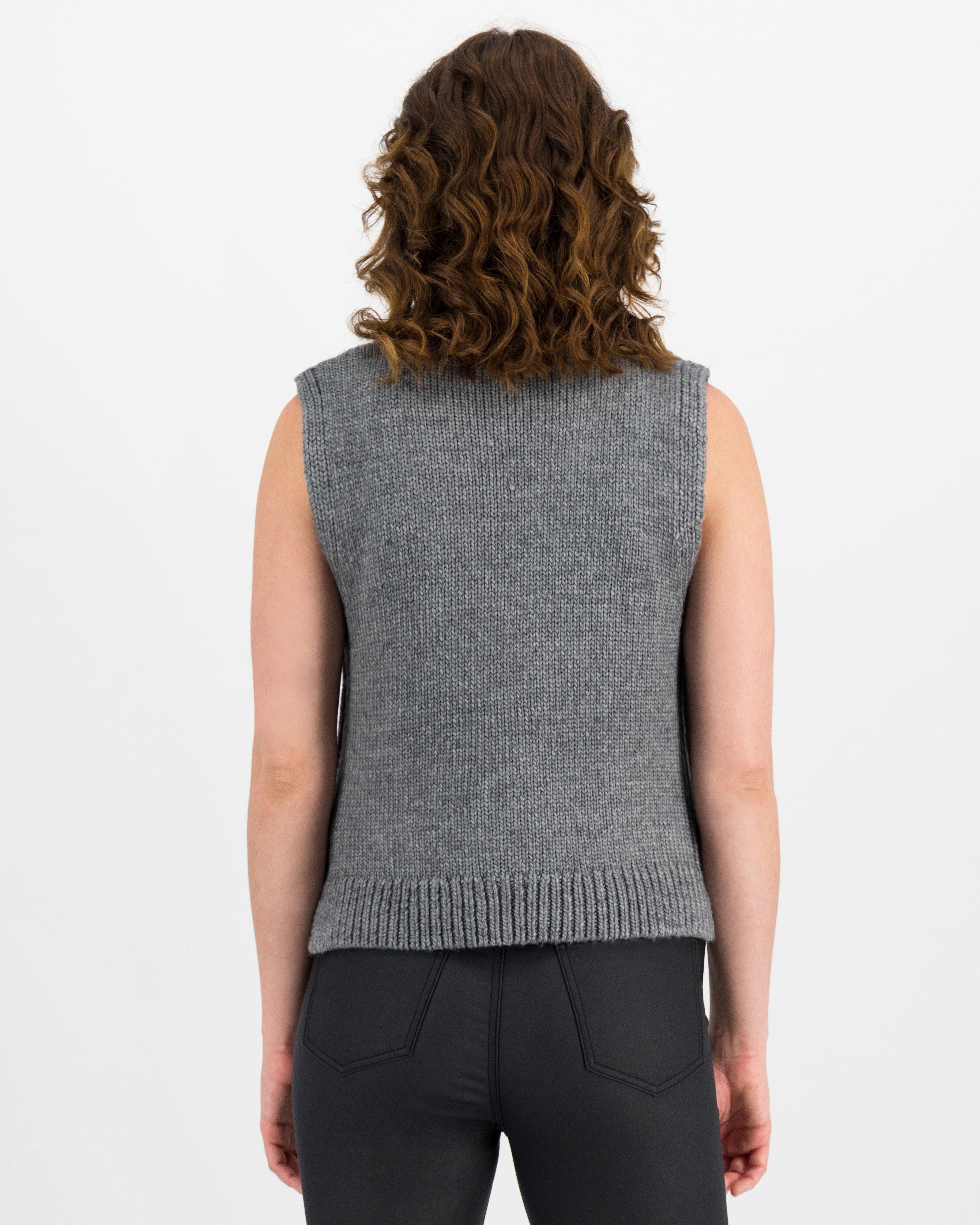 Poetry Skylar Sleeveless Pullover -  grey