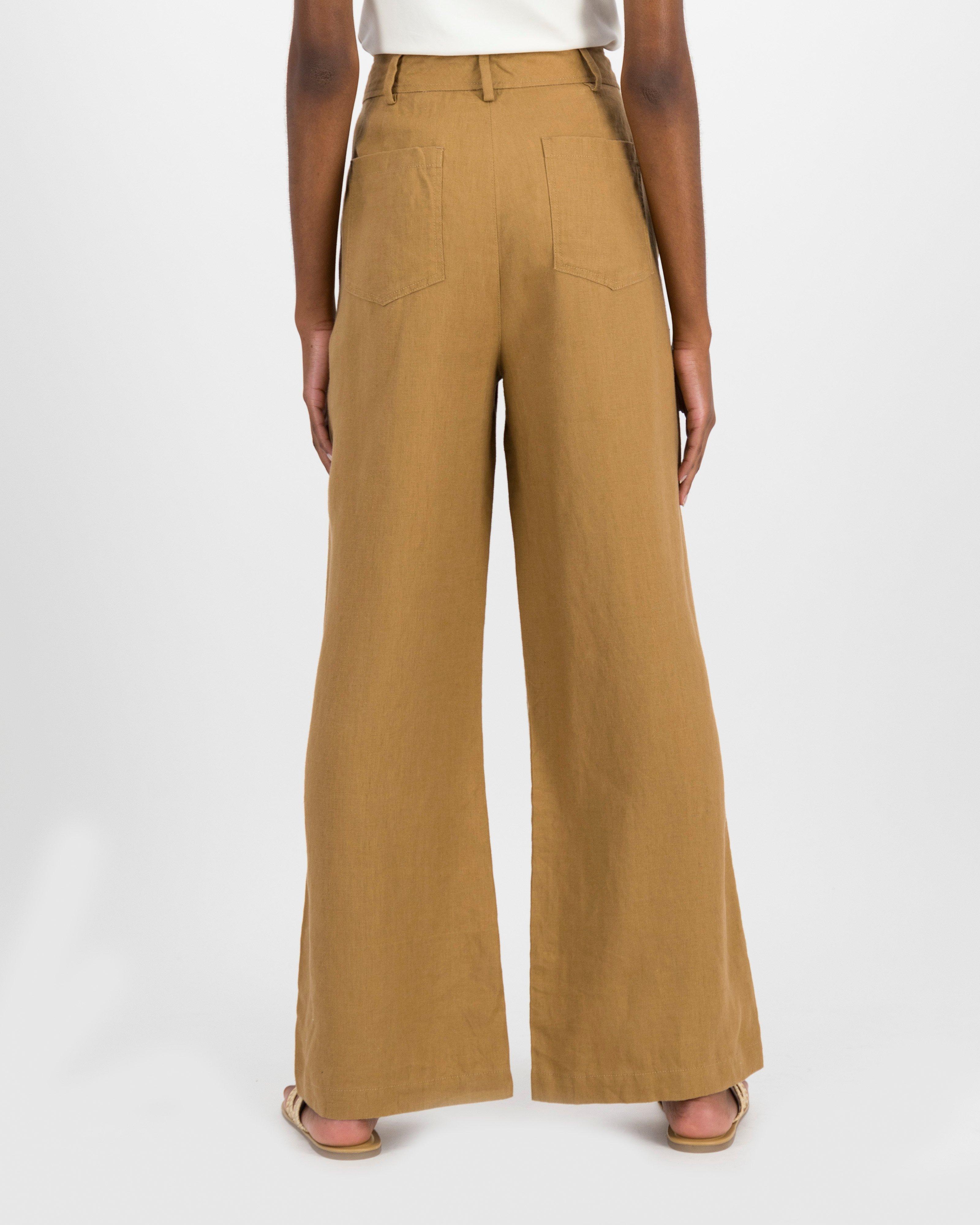 Jackey Linen Pants -  tan