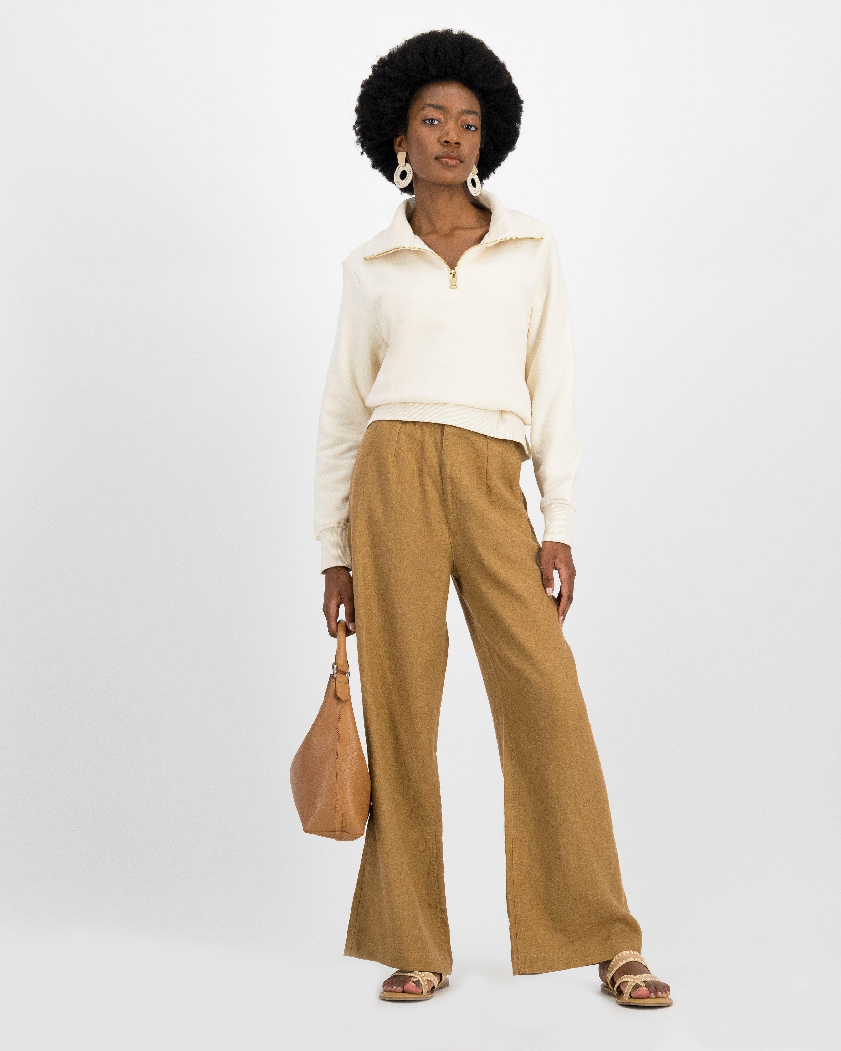 Jackey Linen Pants -  tan