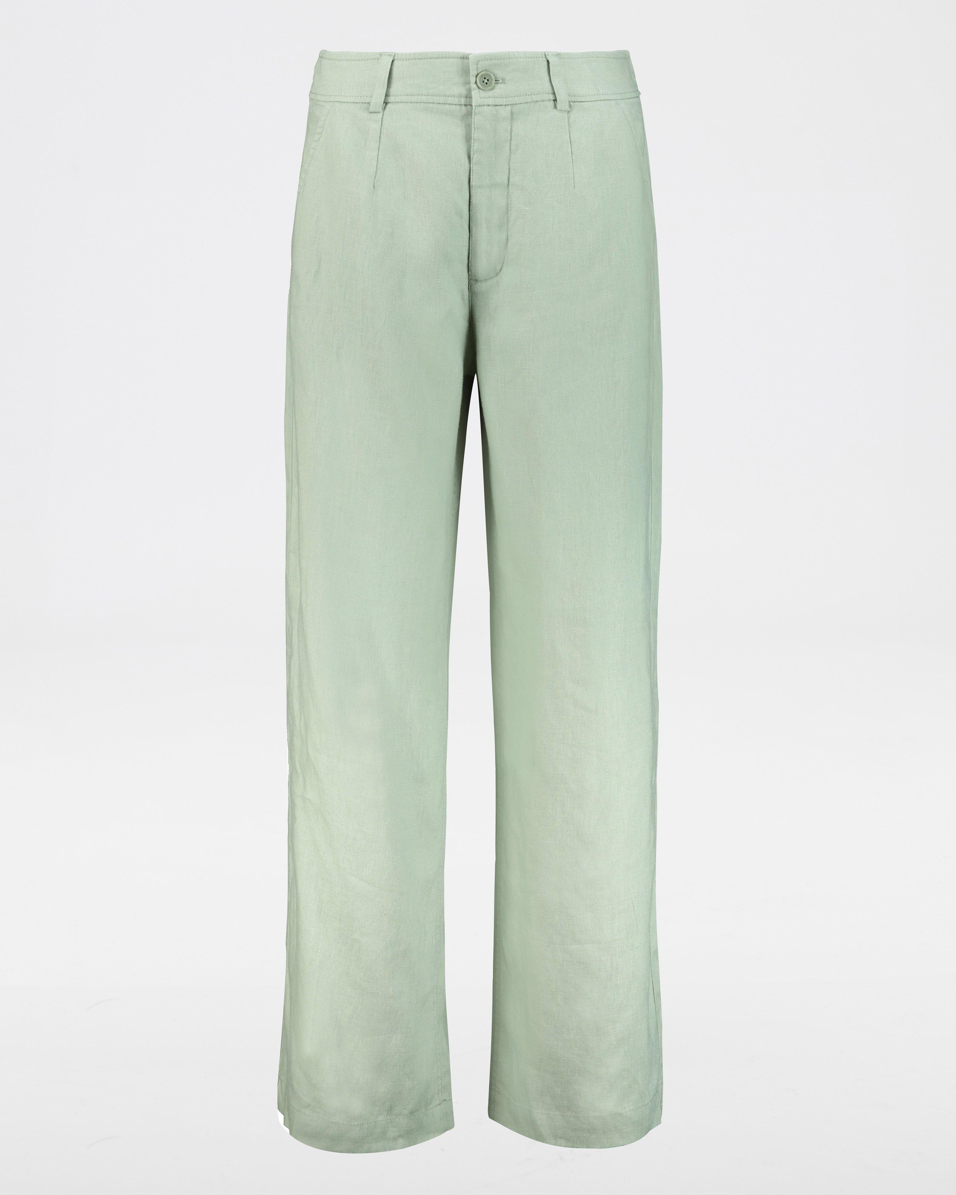 Jackey Linen Pants -  sage