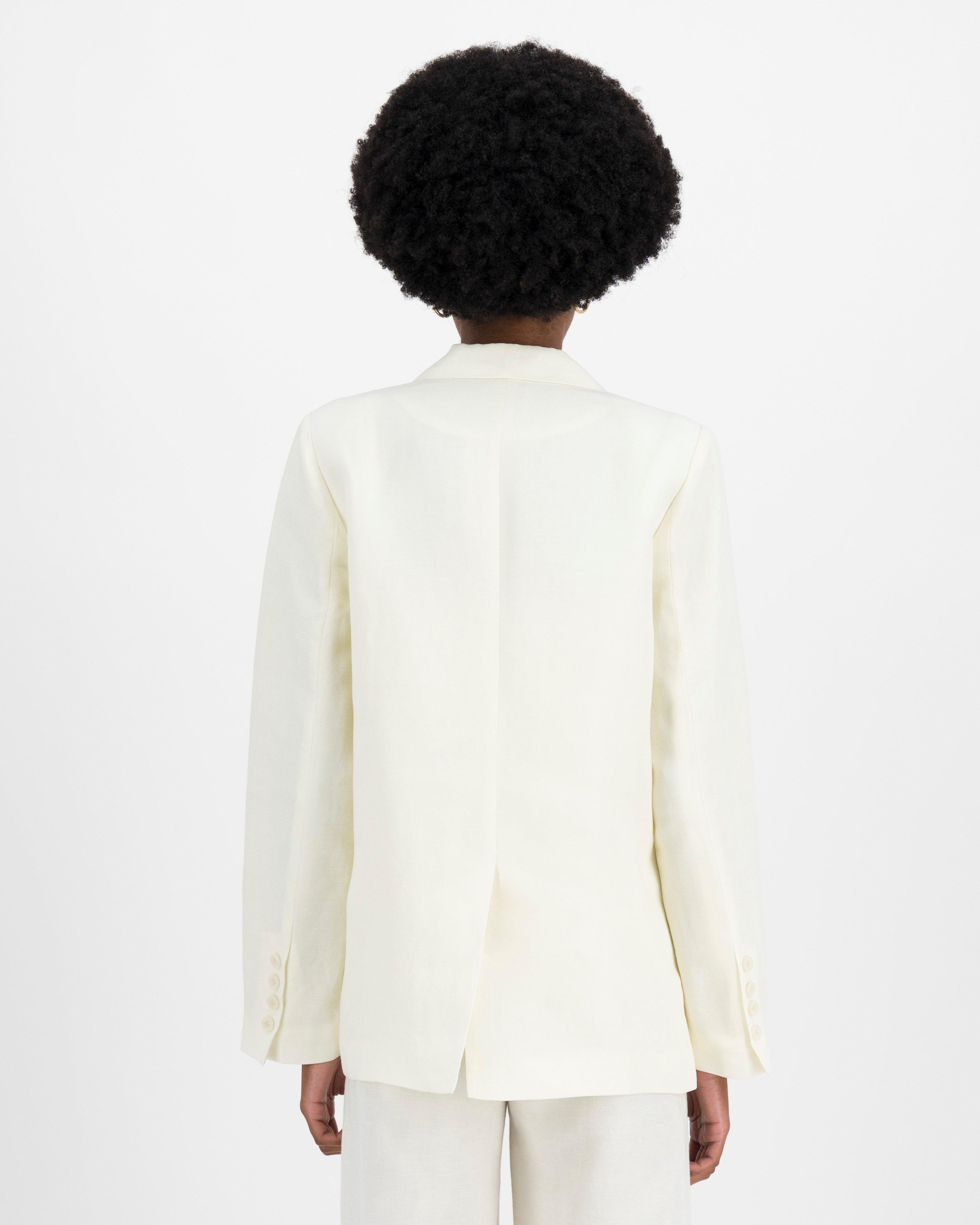 Shaei Linen Blazer -  milk