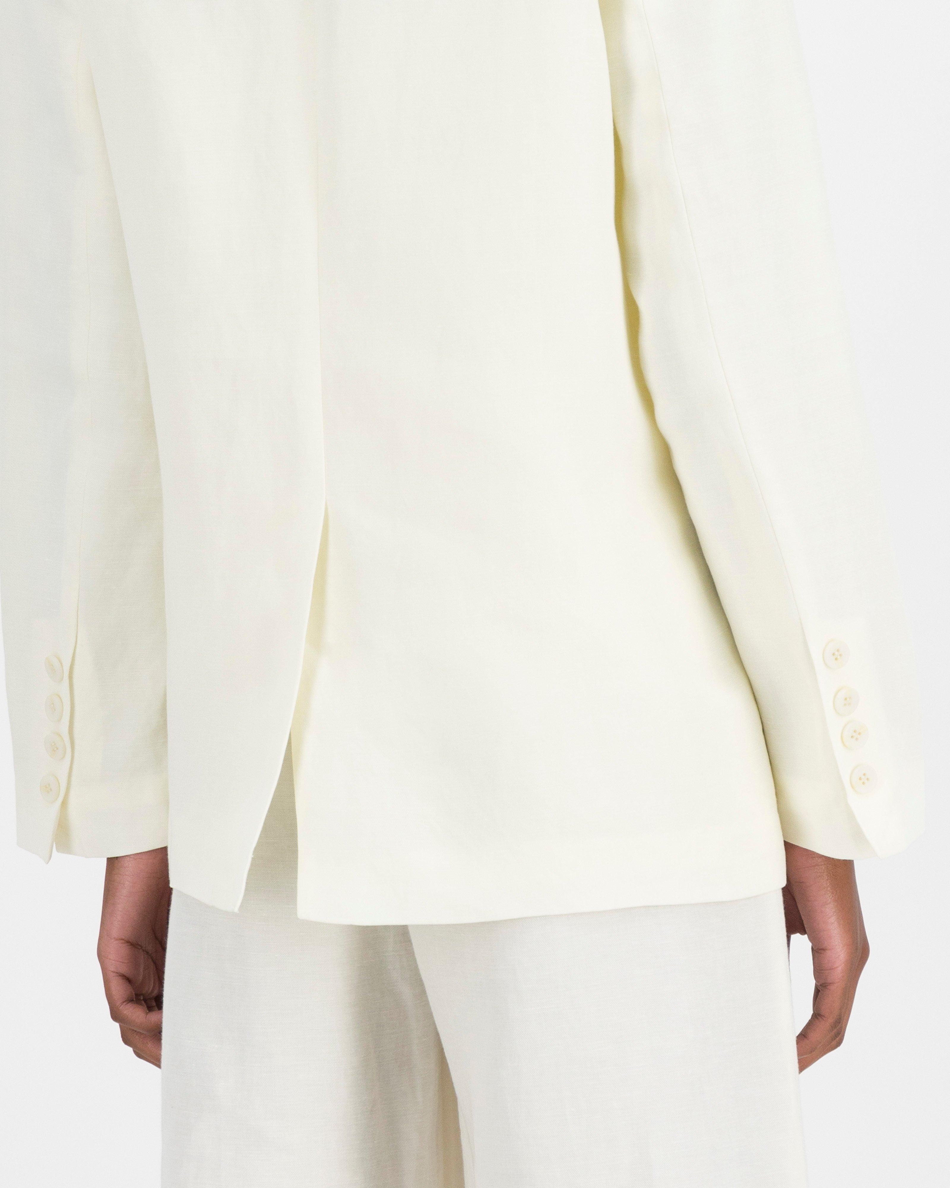 Shaei Linen Blazer -  milk