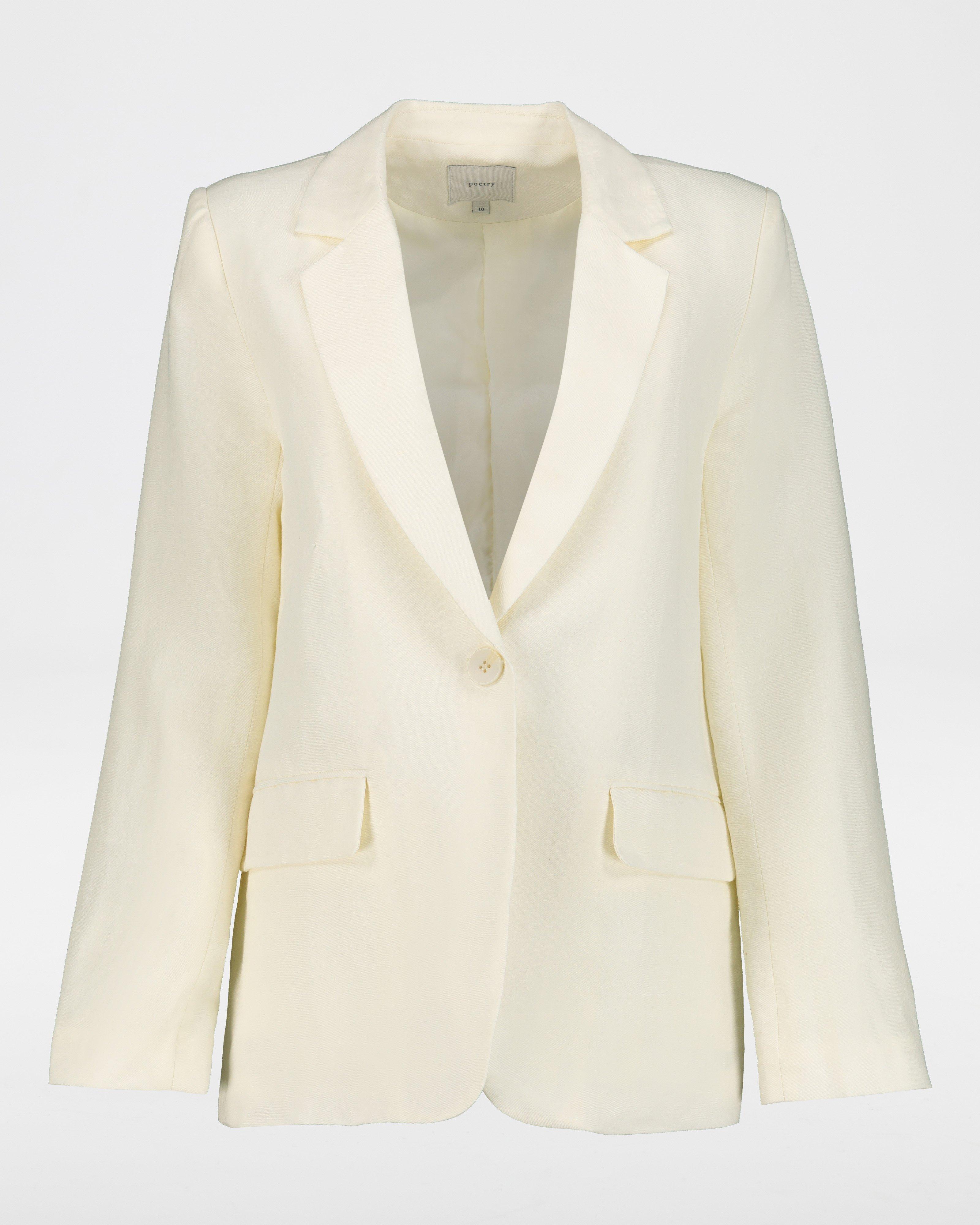 Shaei Linen Blazer -  milk