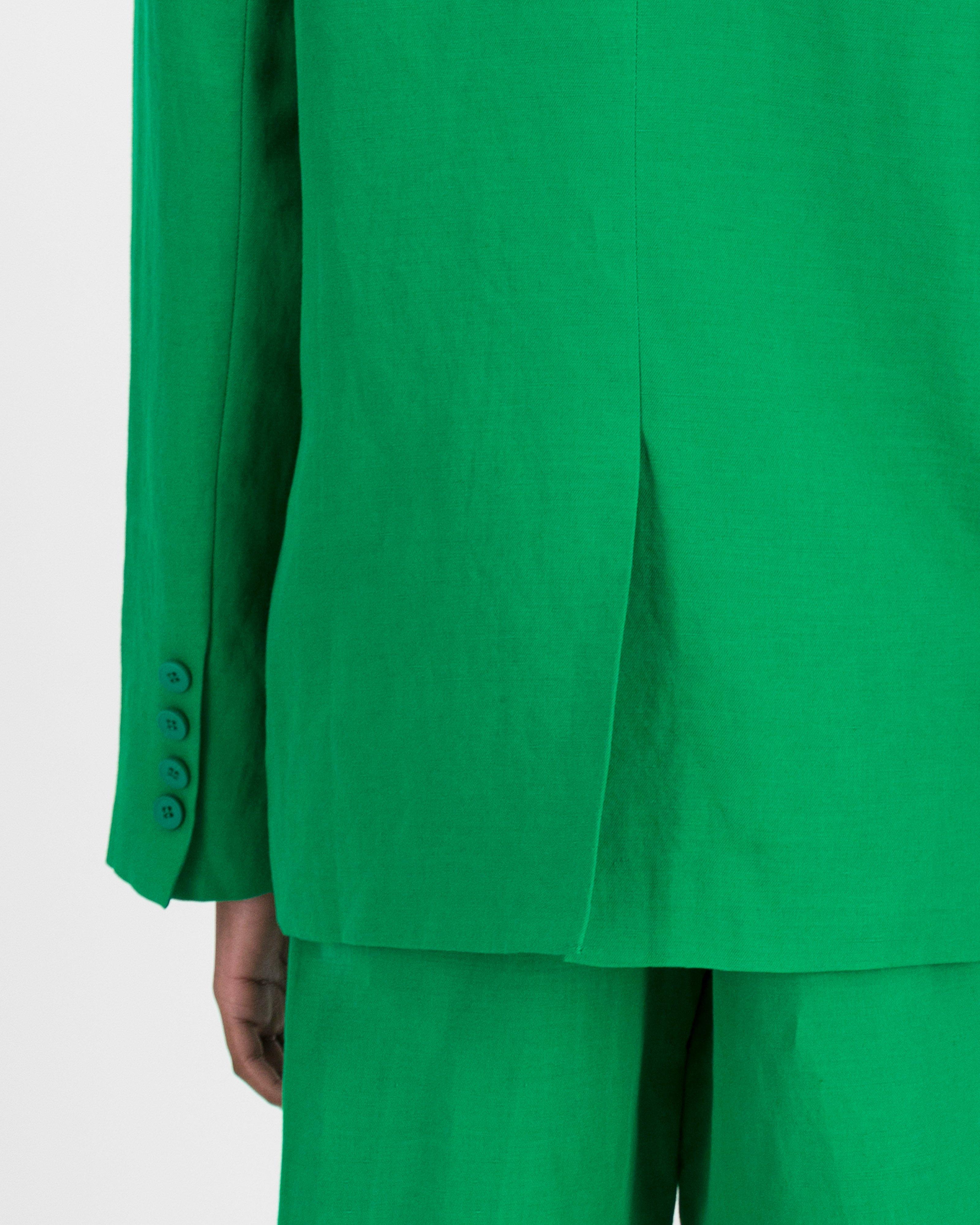 Shaei Linen Blazer -  green