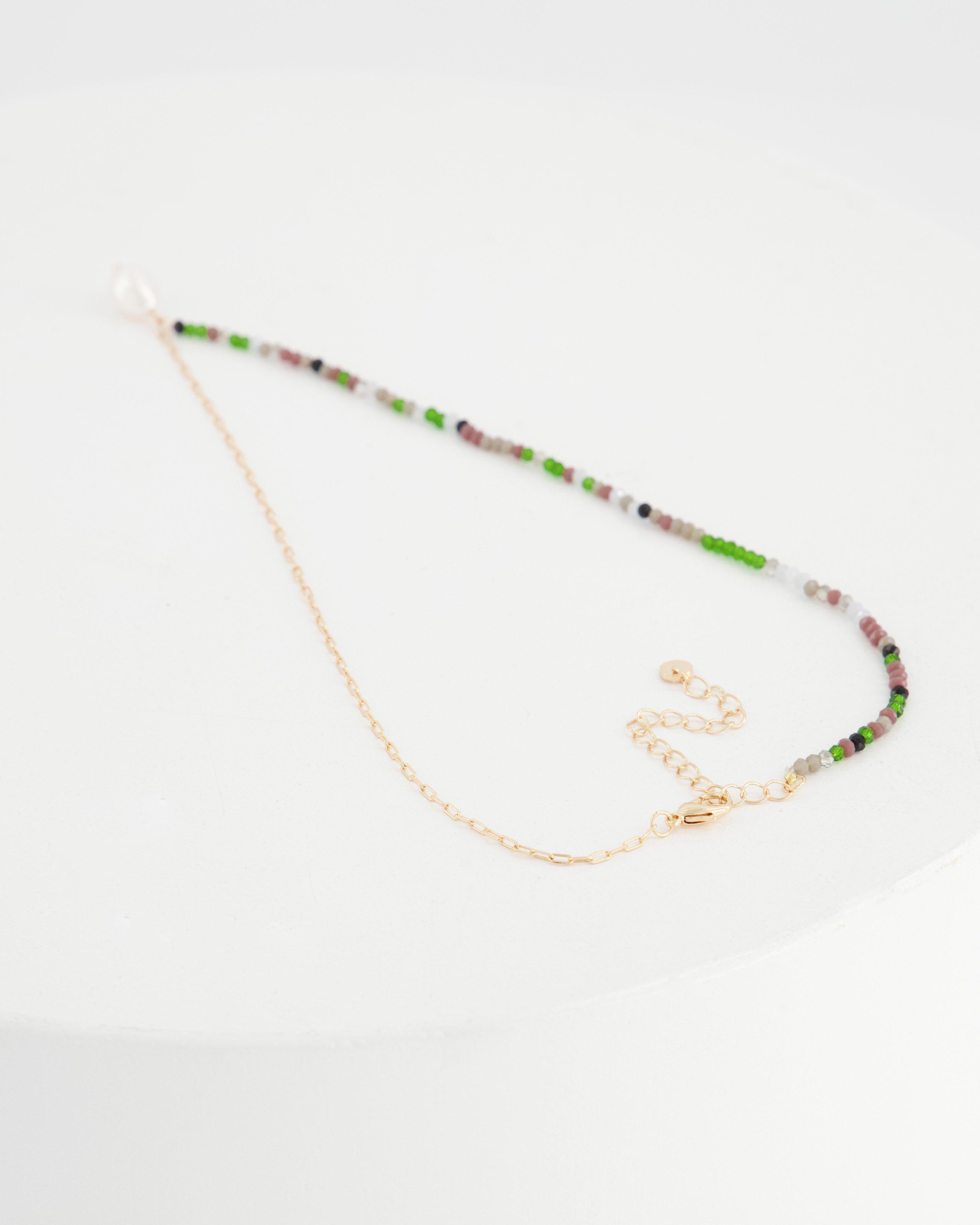 Bead & Pearl Pendant Necklace -  assorted