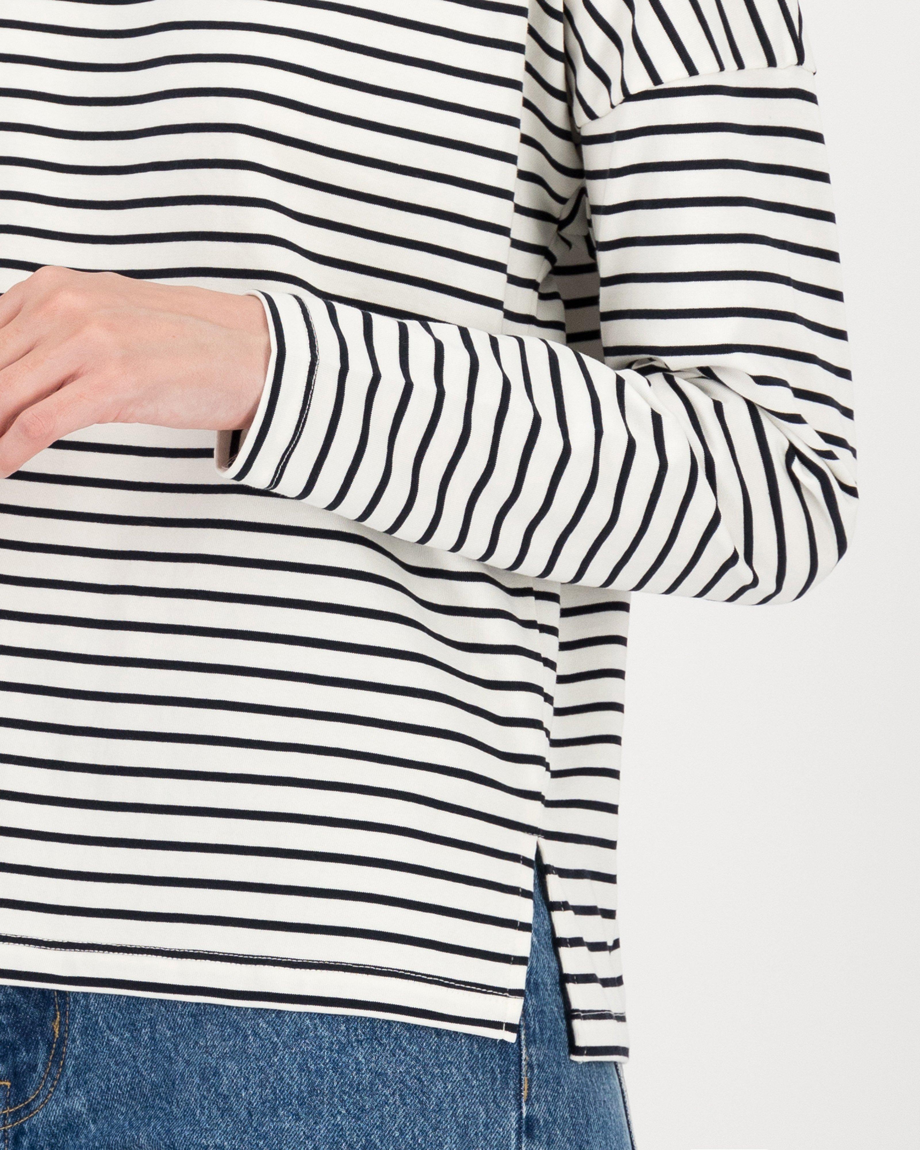 Alana Boatneck Stripe T-Shirt -  milk