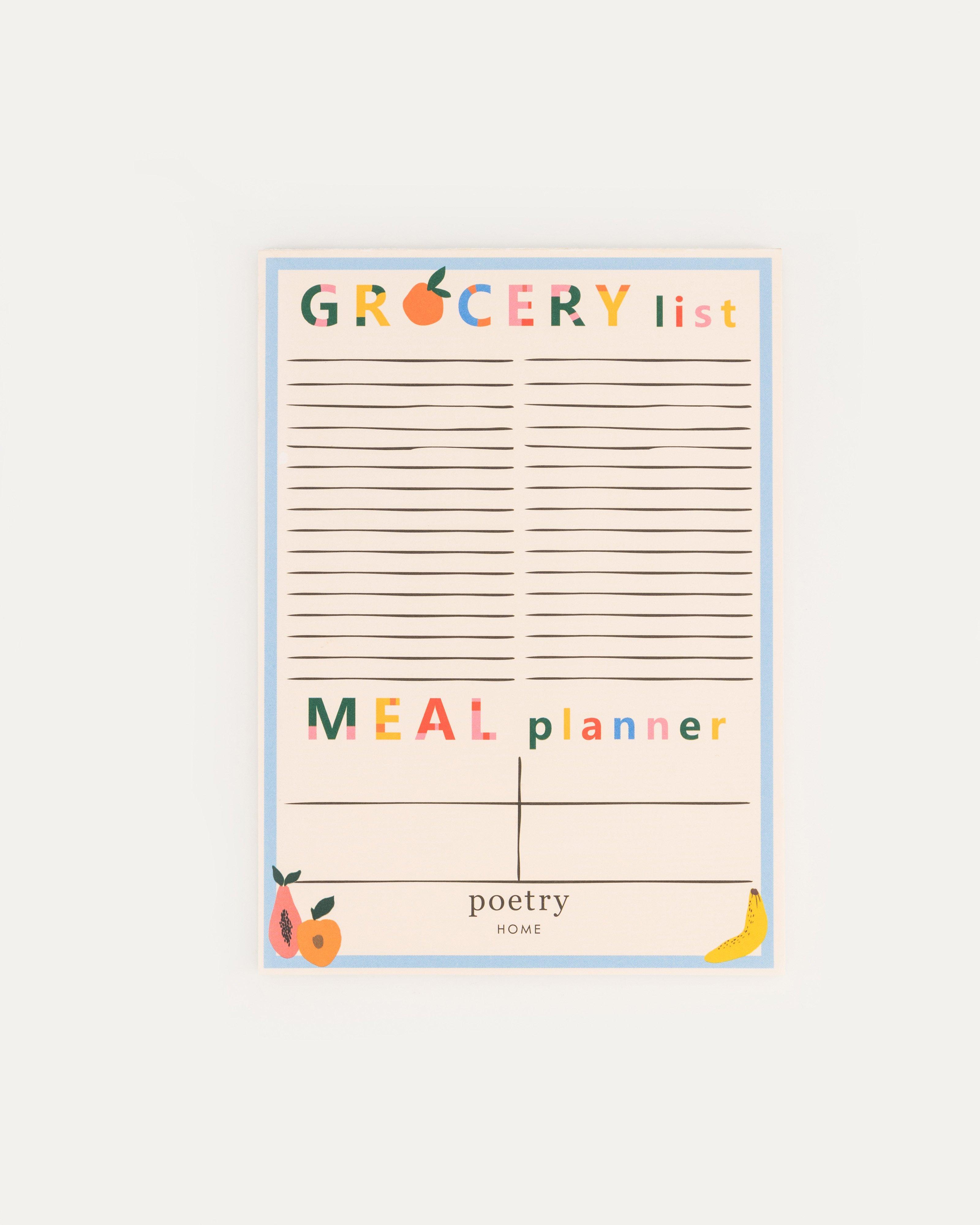 Meal Planner w Magnet -  assorted