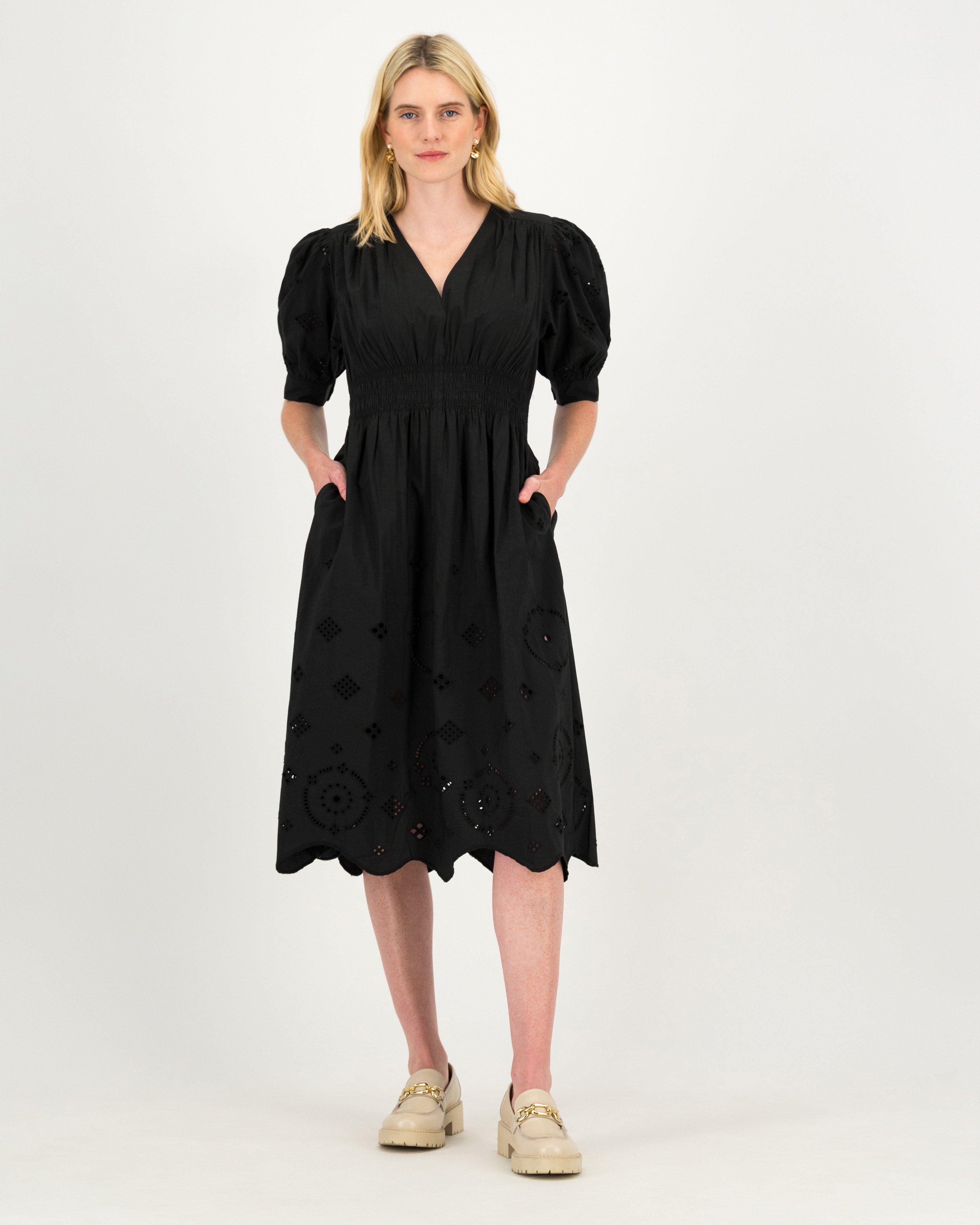 Poetry Mya Anglaise Dress -  black