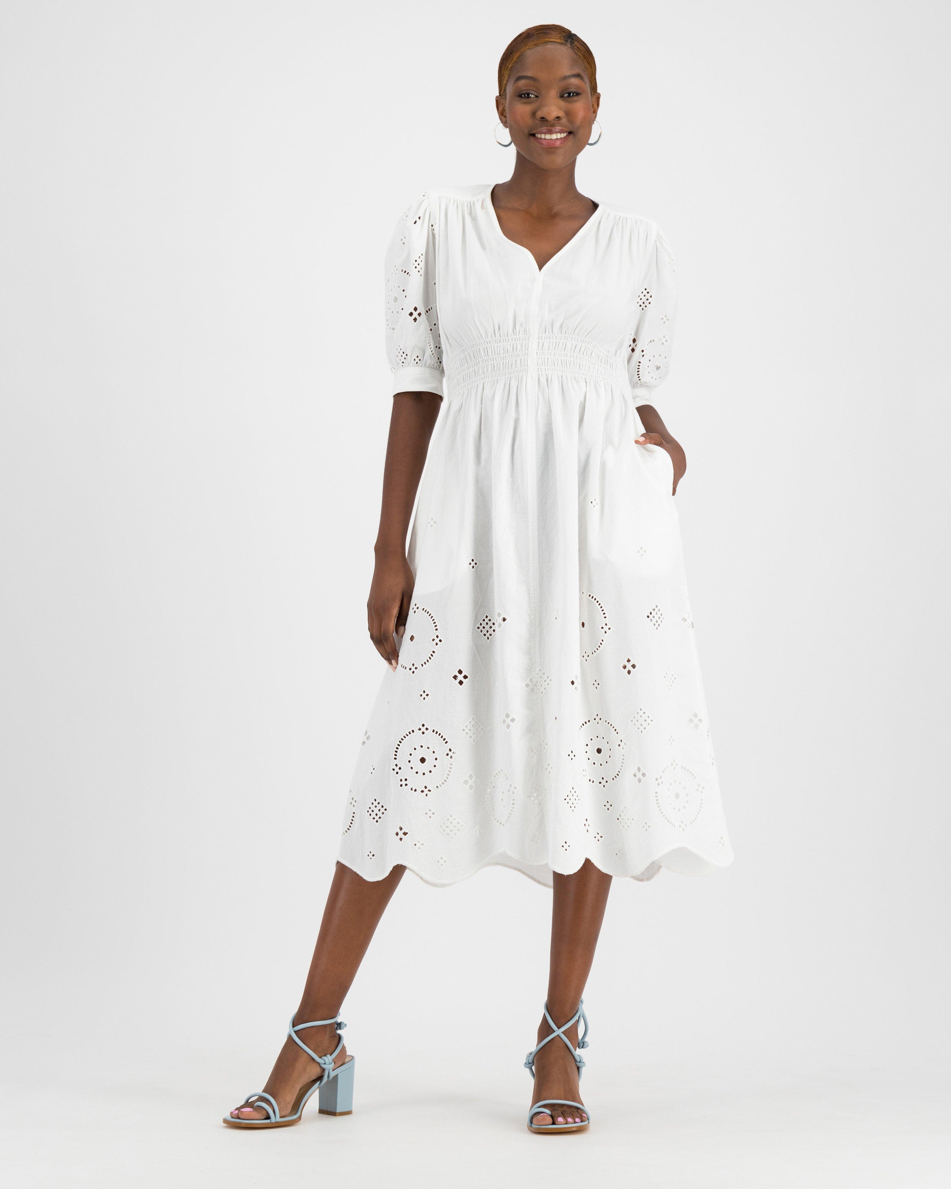 Poetry Mya Anglaise Dress -  white