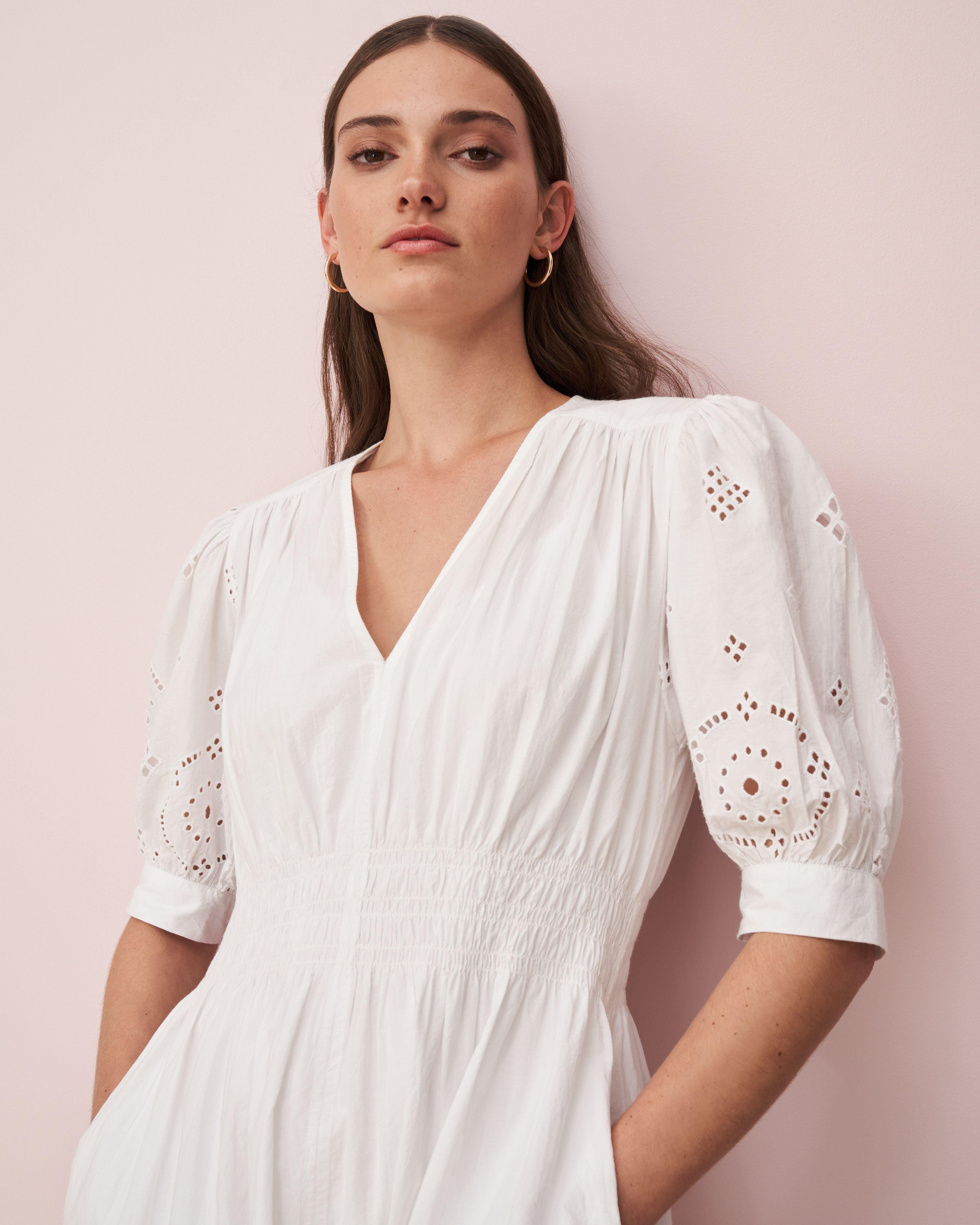 Poetry Mya Anglaise Dress -  white