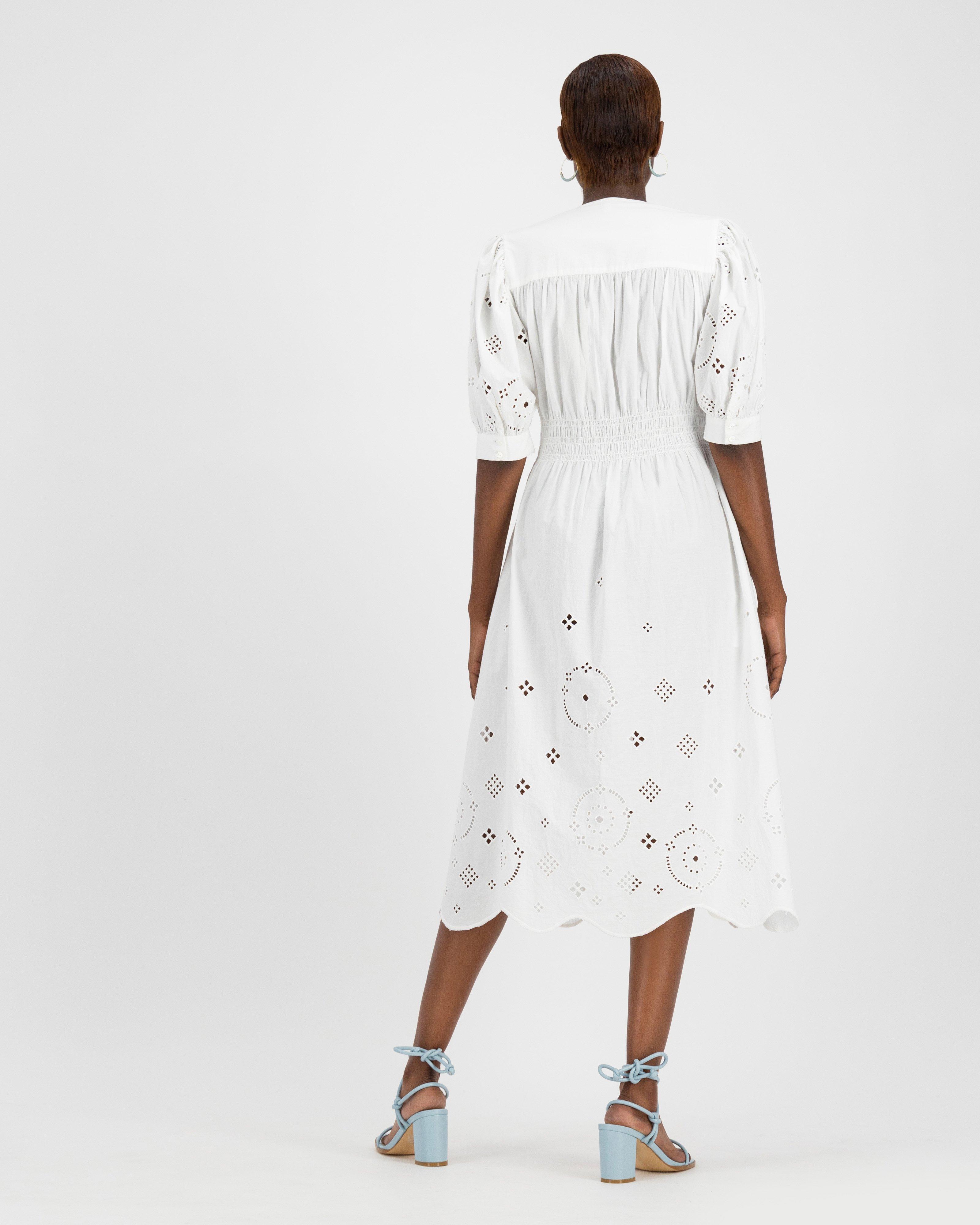 Poetry Mya Anglaise Dress -  white