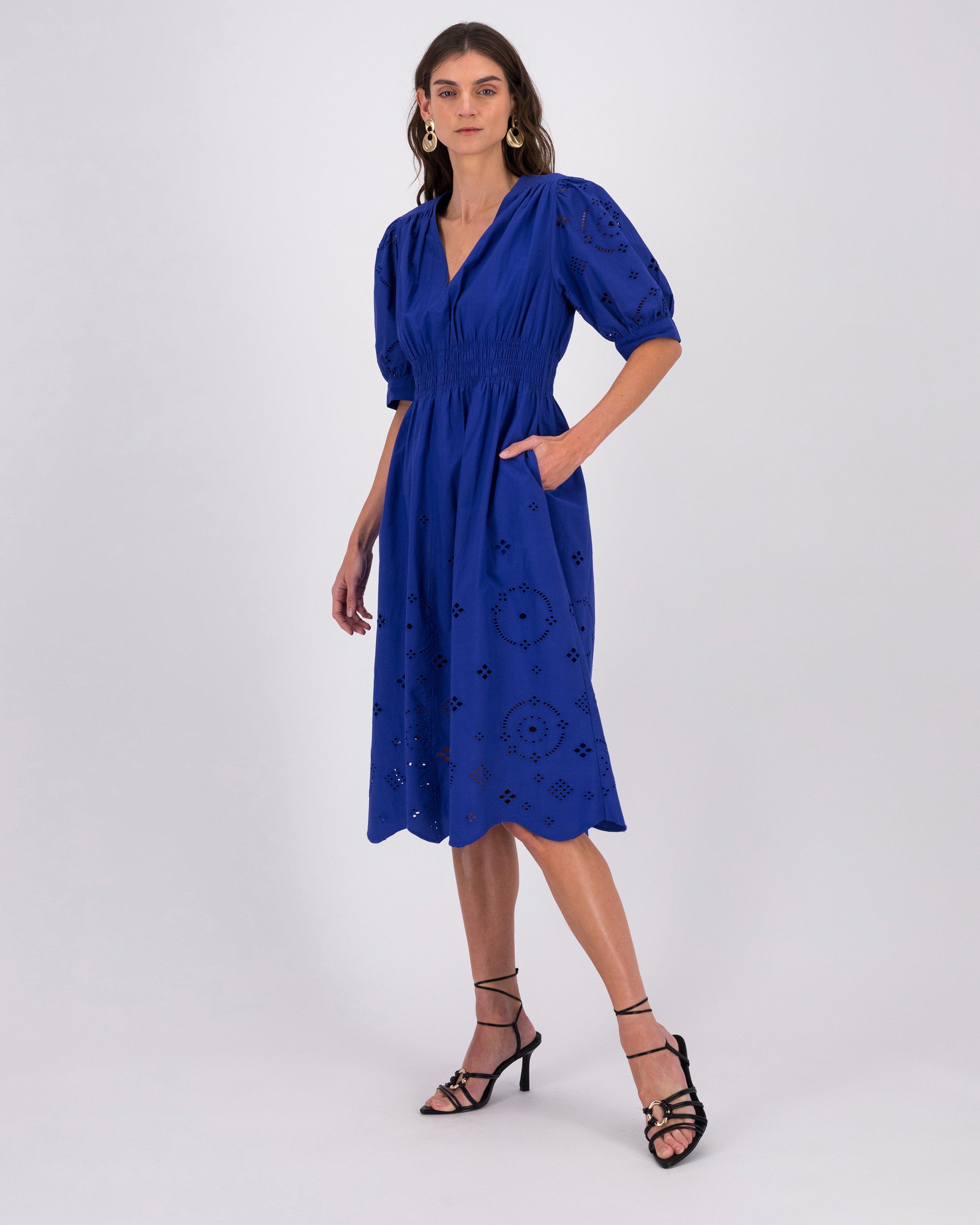 Poetry Mya Anglaise Dress -  blue