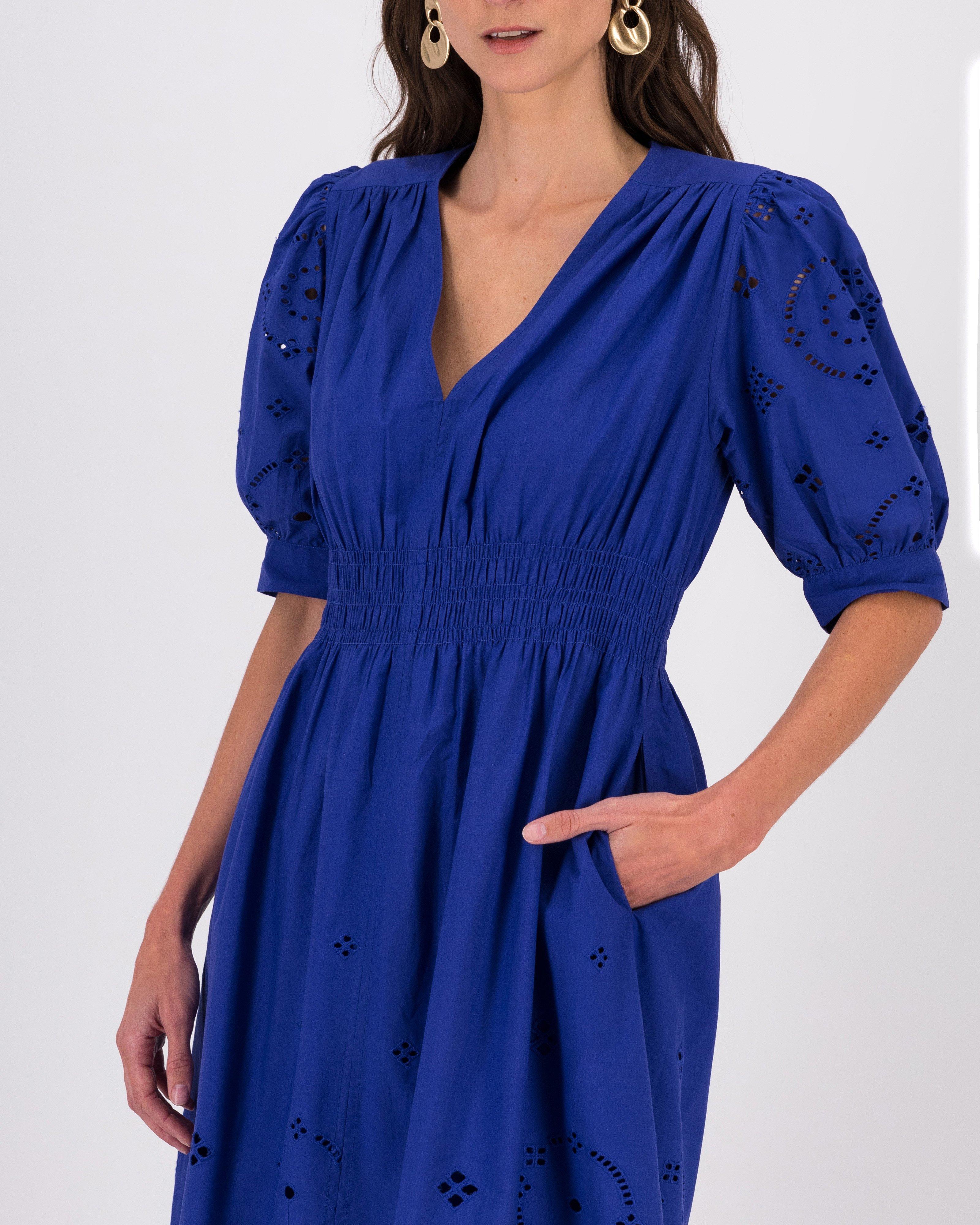 Poetry Mya Anglaise Dress -  blue