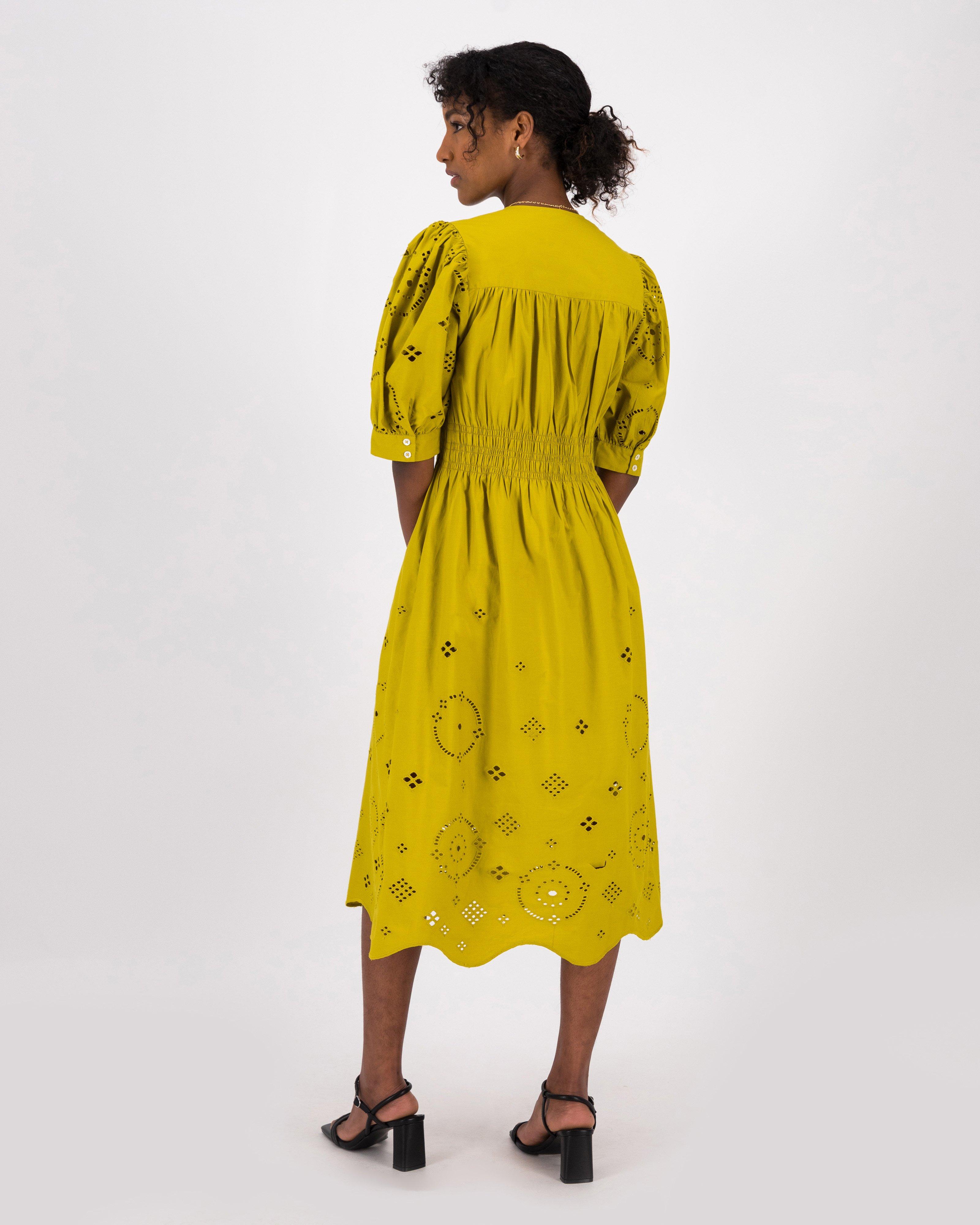 Poetry Mya Anglaise Dress -  yellow