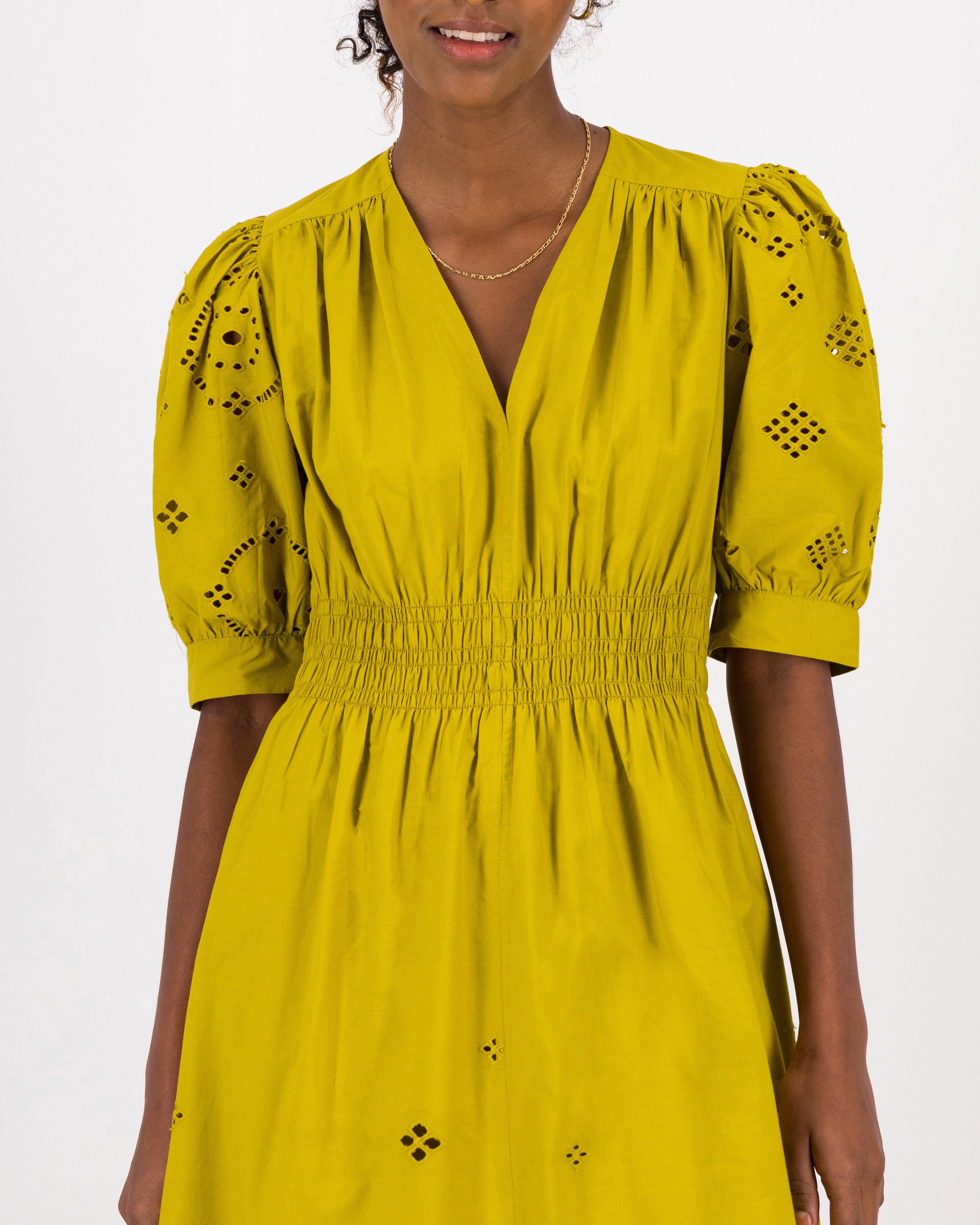 Poetry Mya Anglaise Dress -  yellow