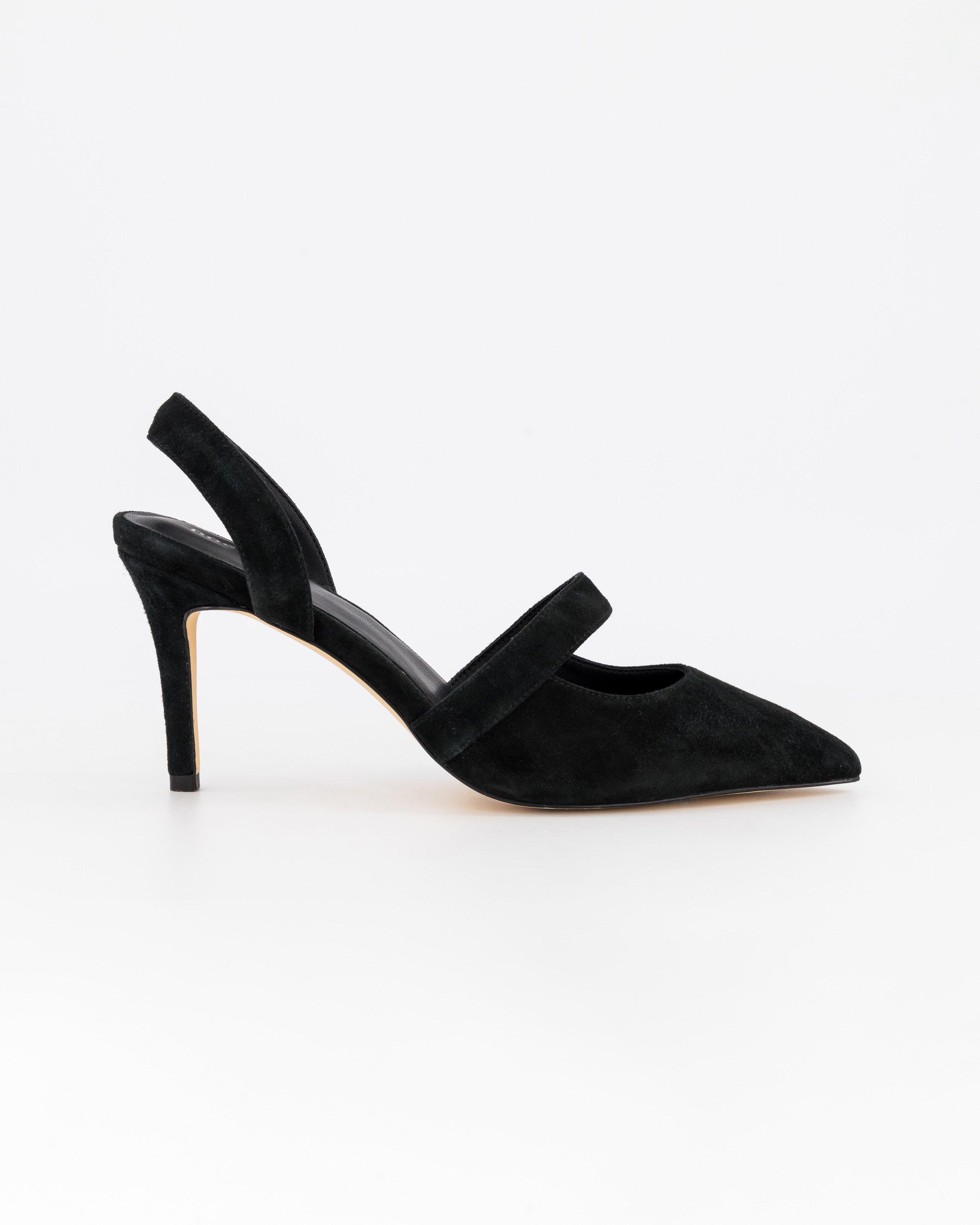 Saiorse Suede Heel -  black