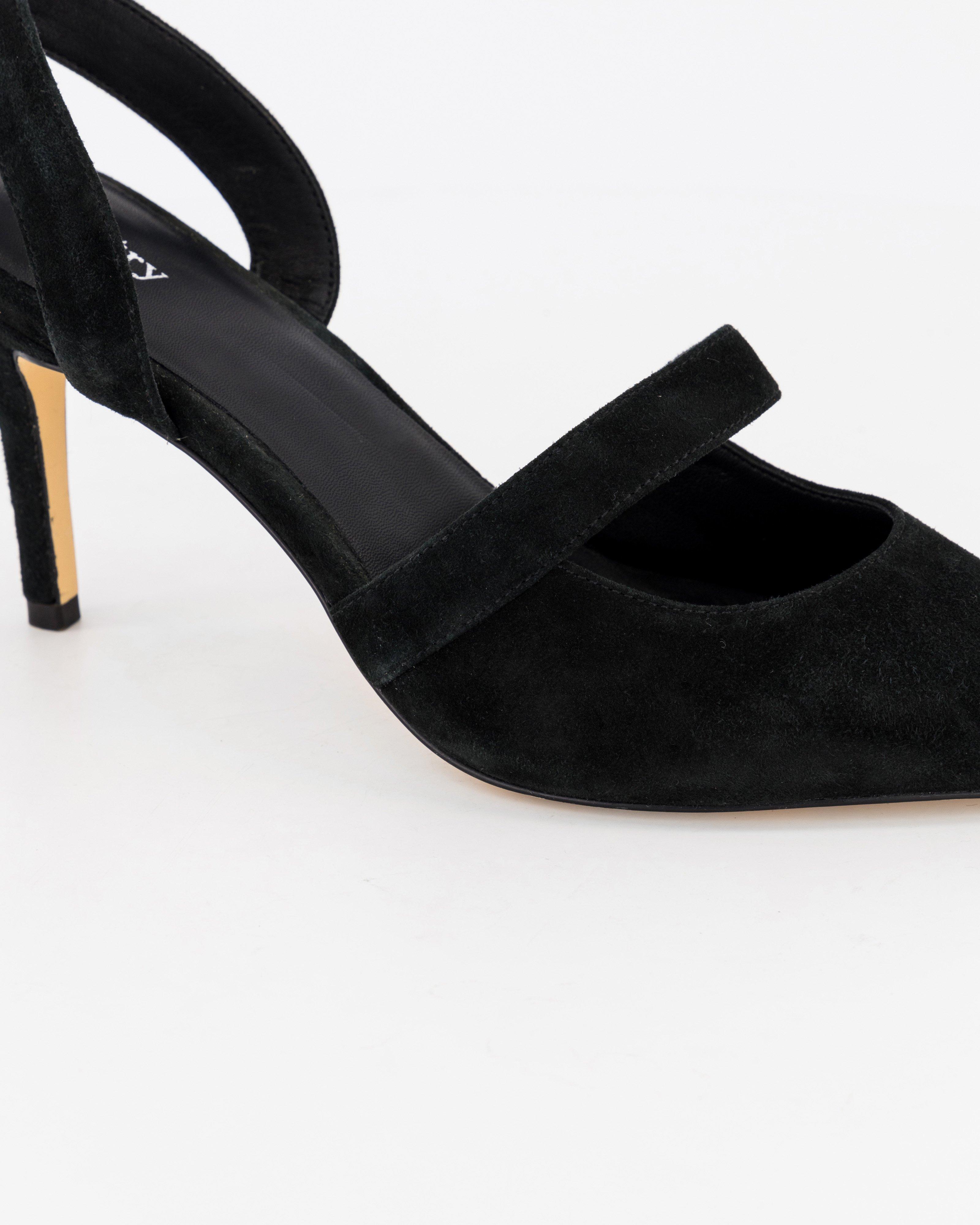 Saiorse Suede Heel -  black