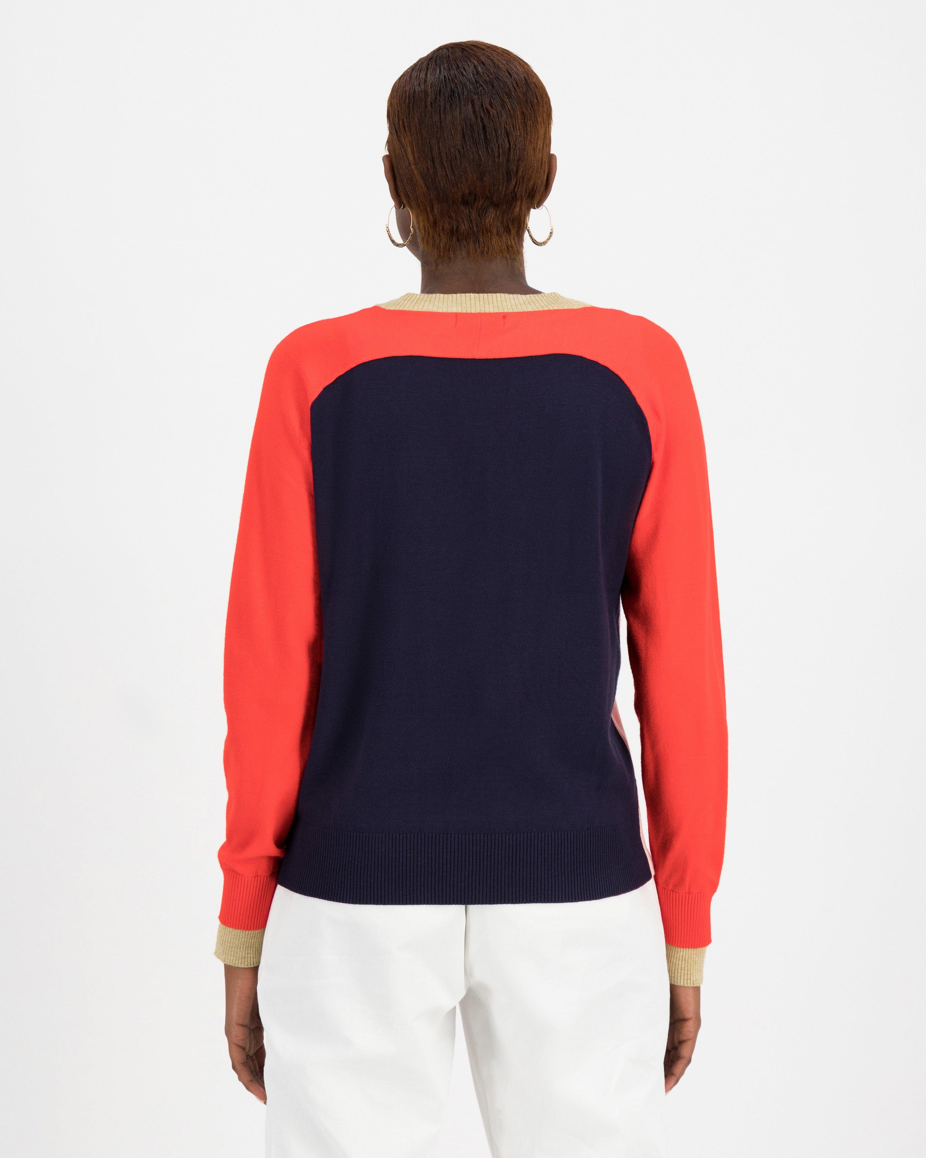 Kendall Colourblock Cardigan -  pink