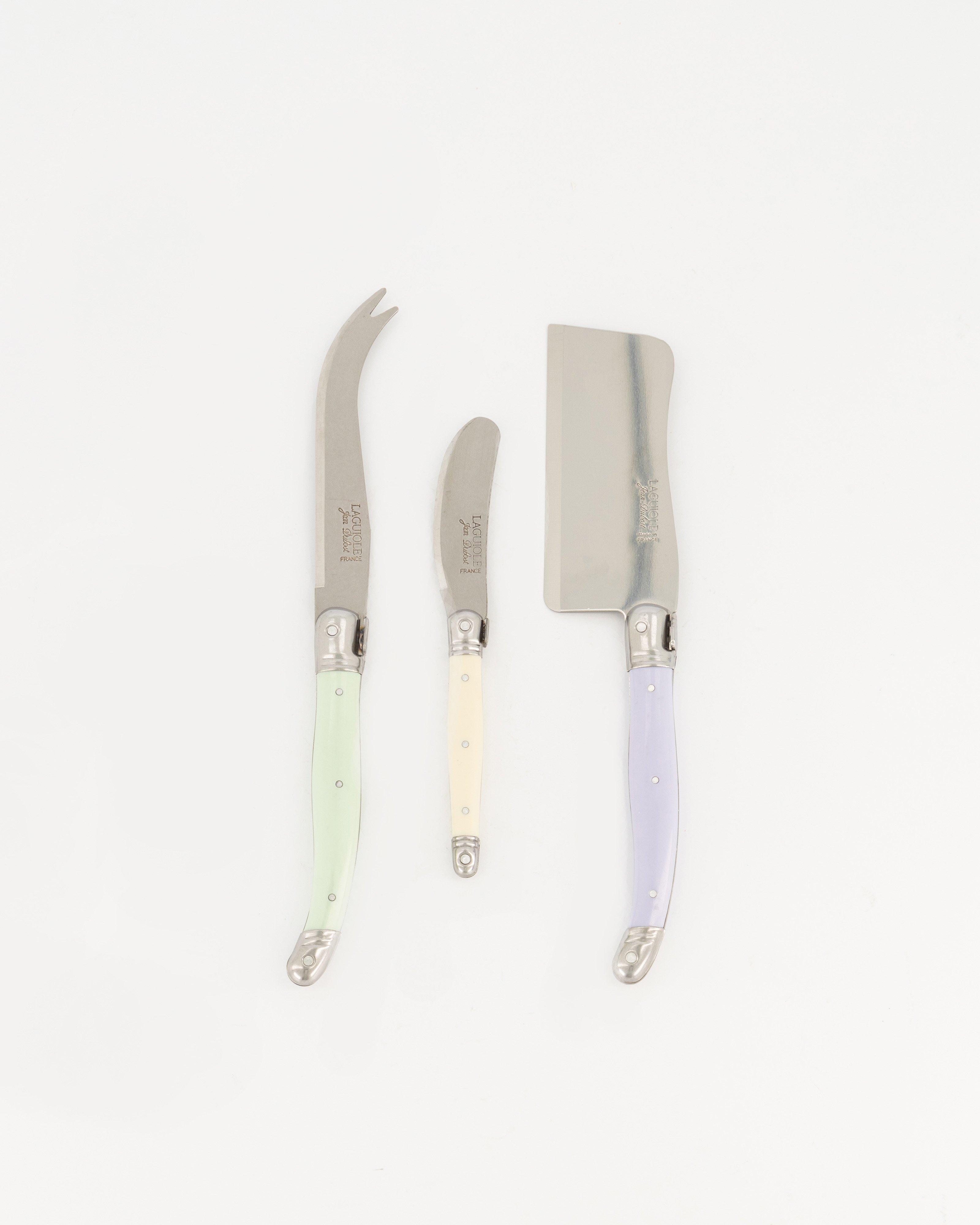 Laguiole Cheese Knife set Pastel Mixed -  assorted