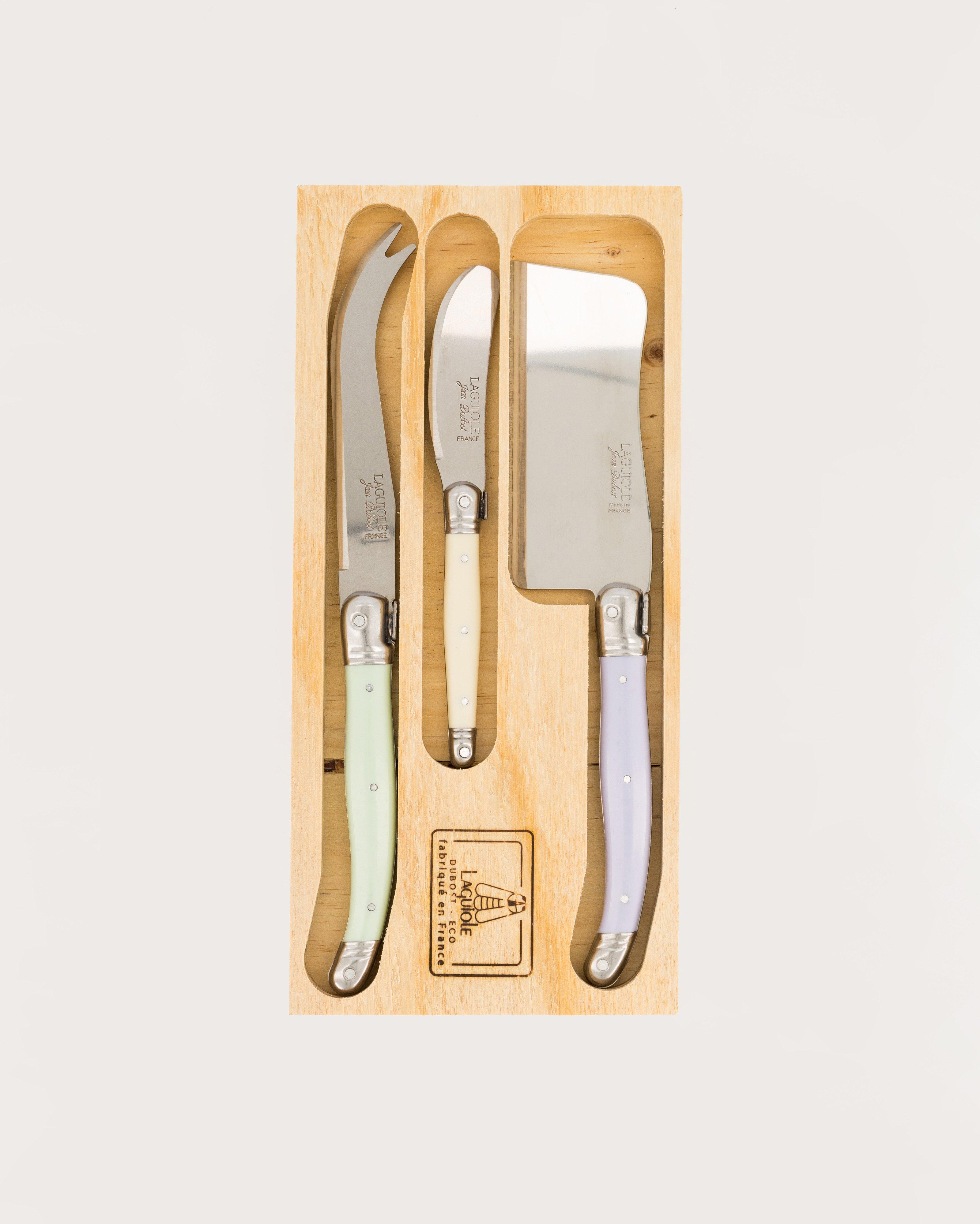 Laguiole Cheese Knife set Pastel Mixed -  assorted