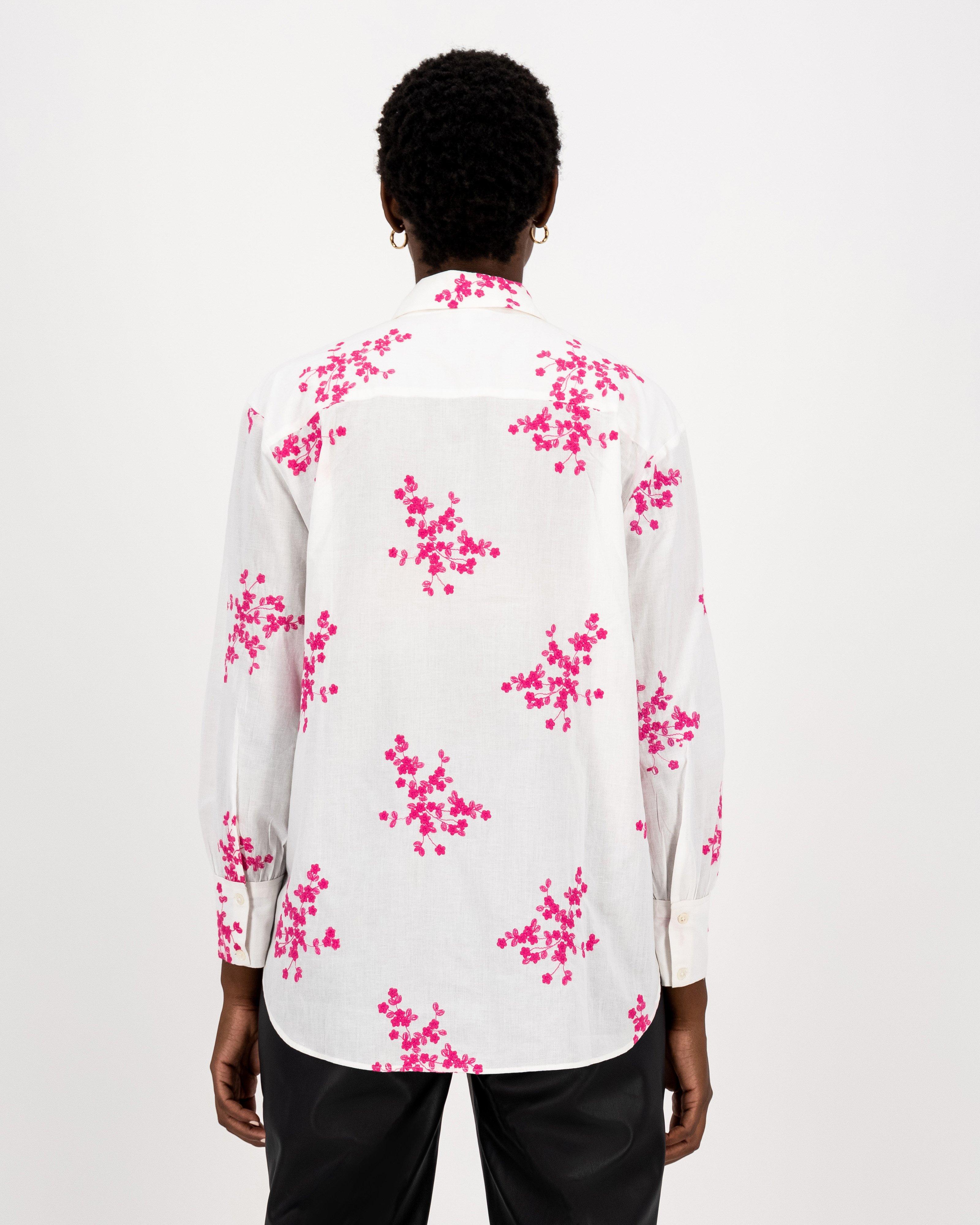 Myla Embroidered Shirt -  pink