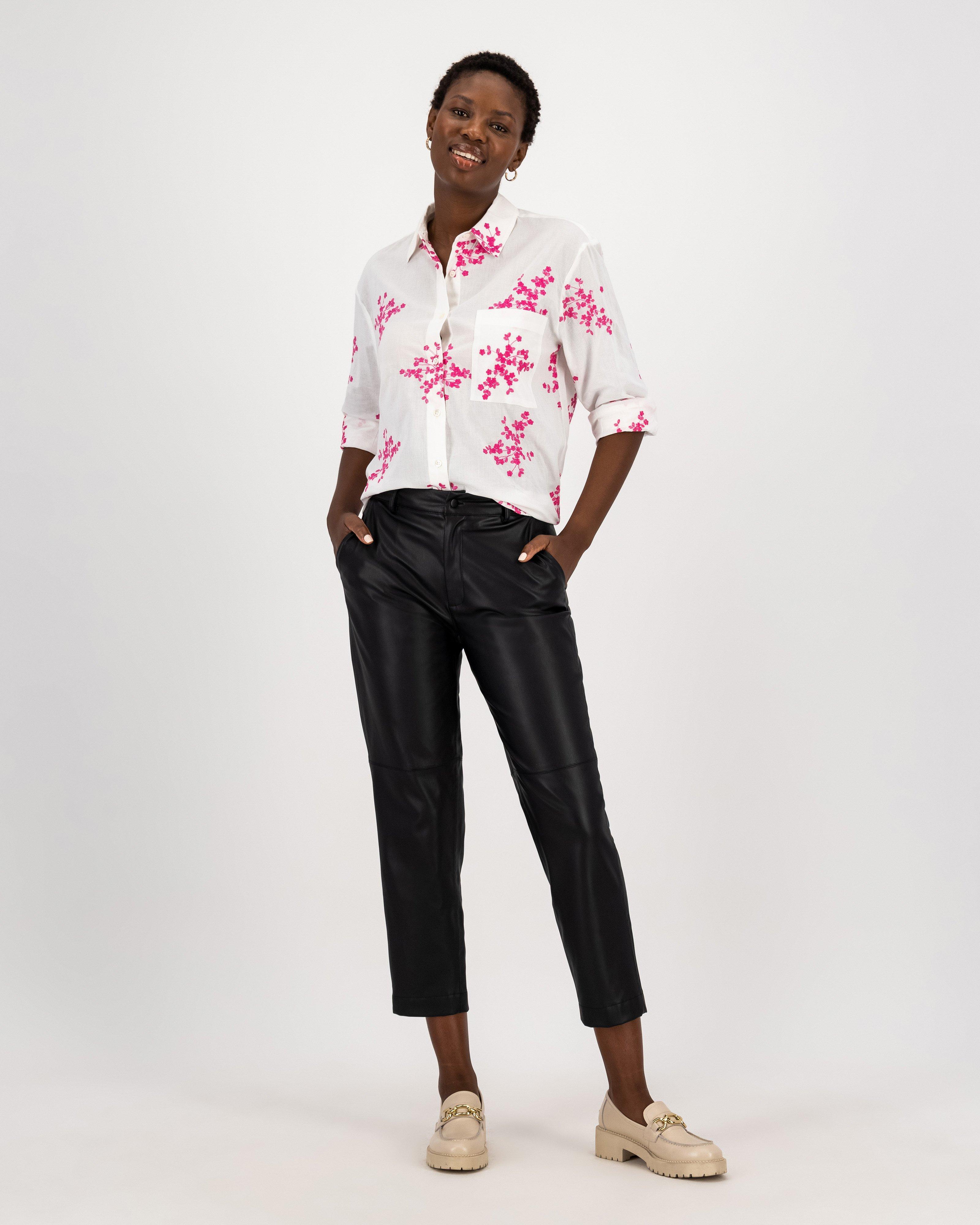 Myla Embroidered Shirt -  pink