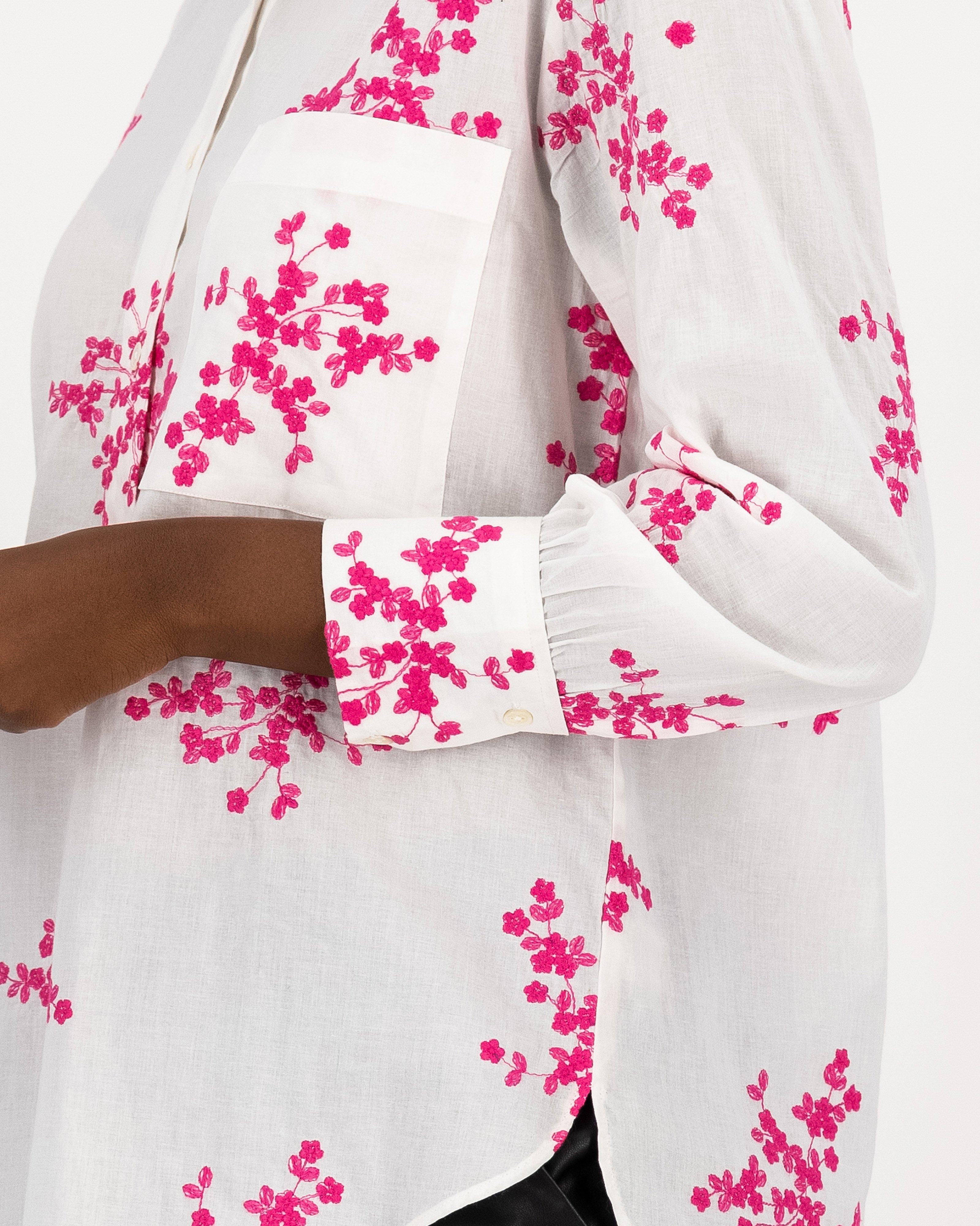 Myla Embroidered Shirt -  pink