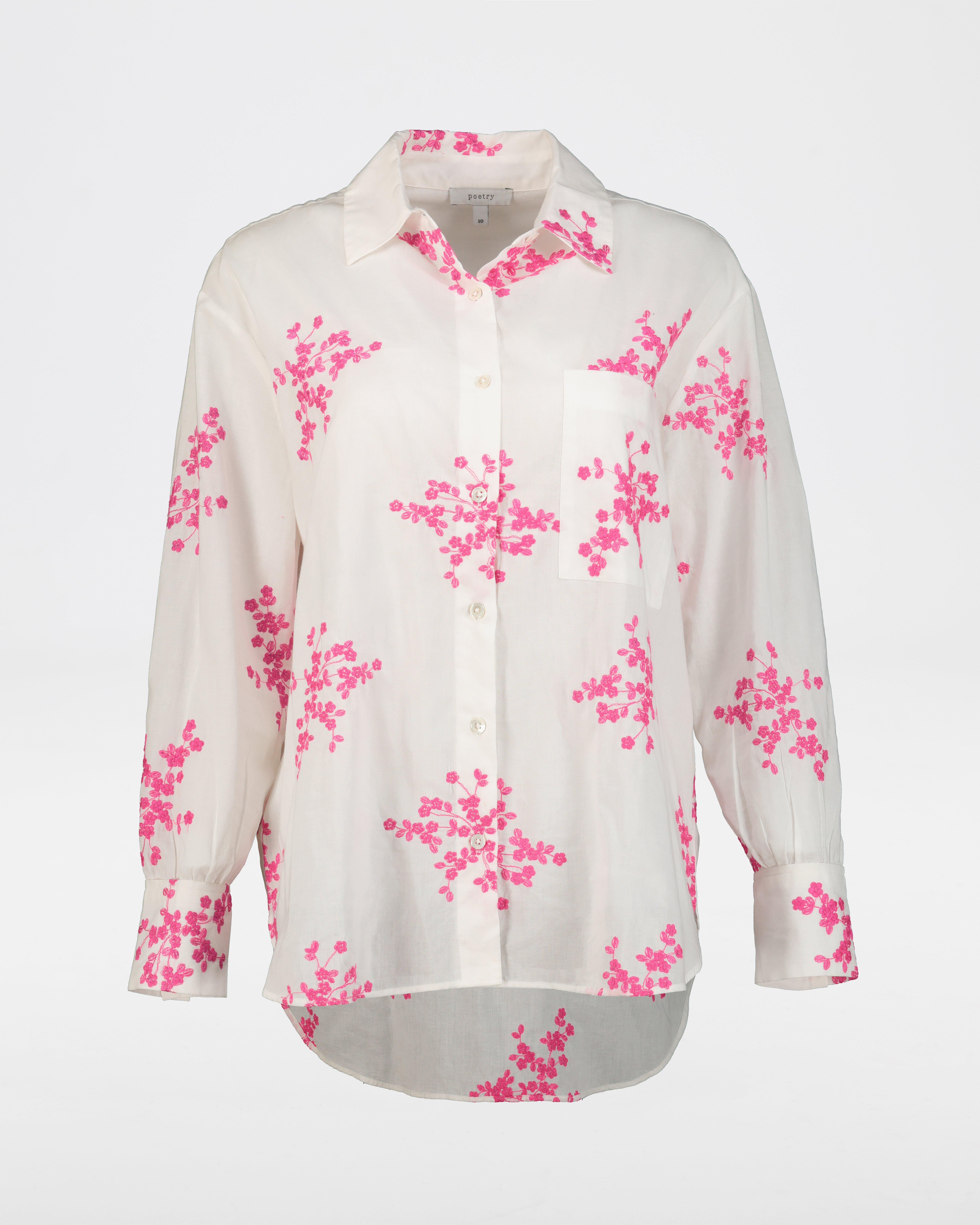 Myla Embroidered Shirt -  pink