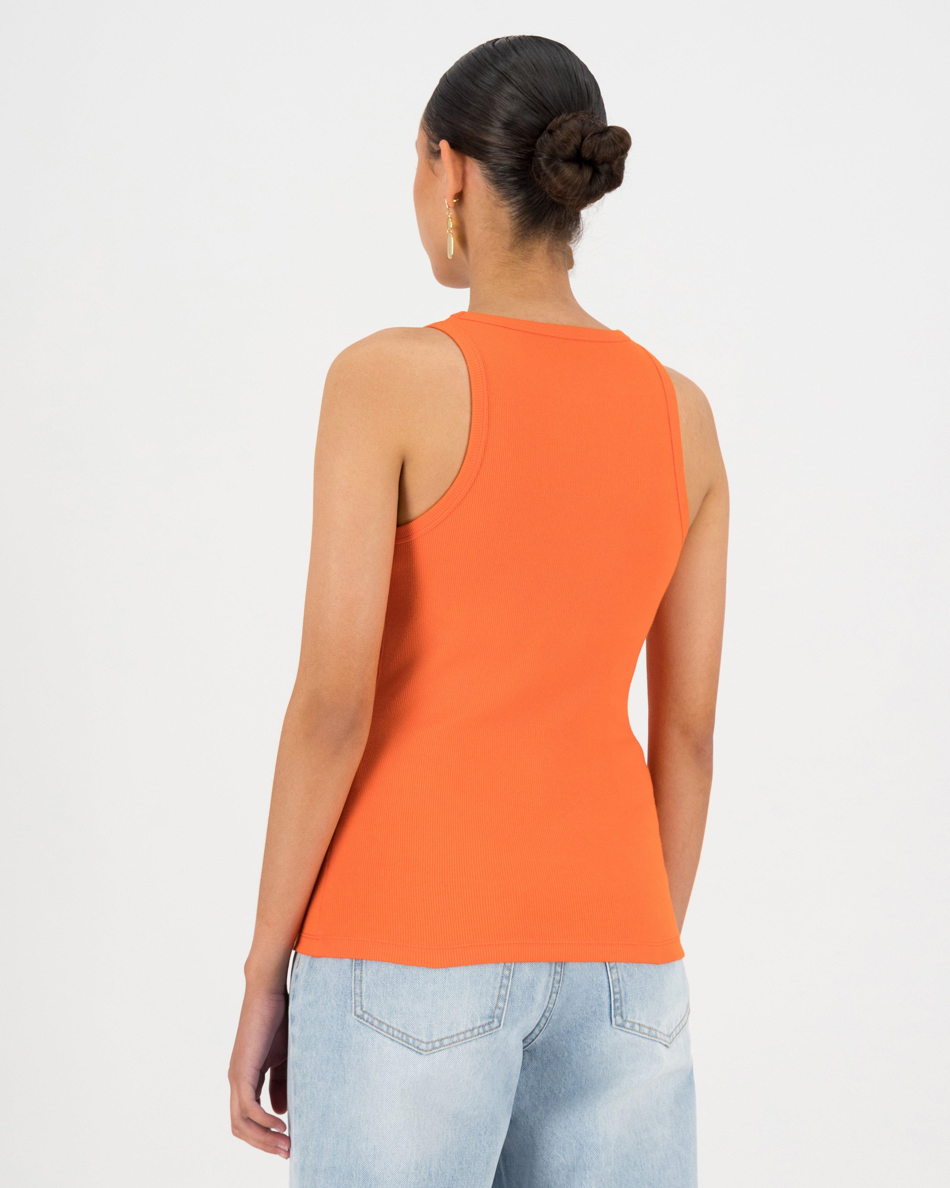 Roza Ribbed Vest -  orange