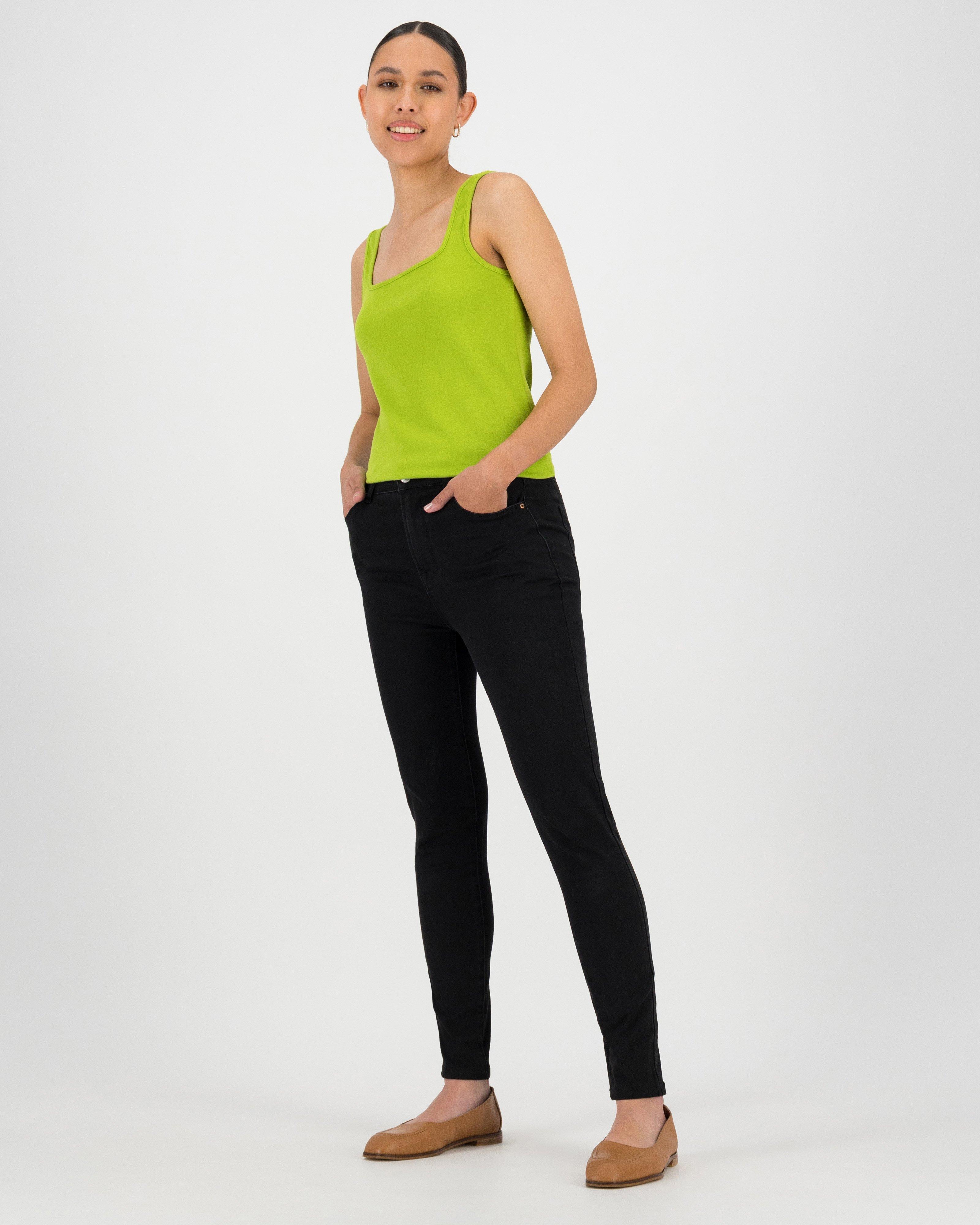 Imani Square Neck Tank Top -  green