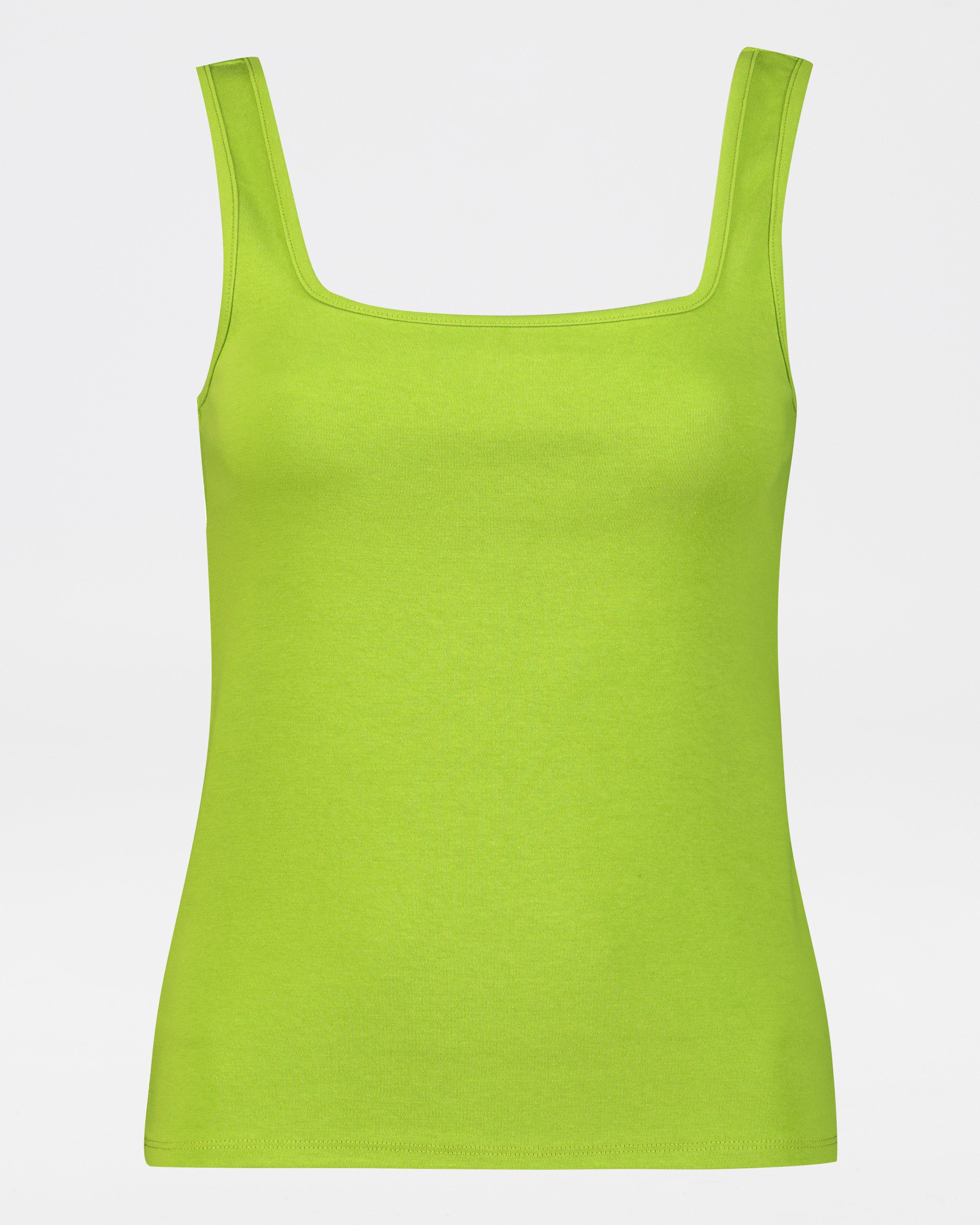 Imani Square Neck Tank Top -  green