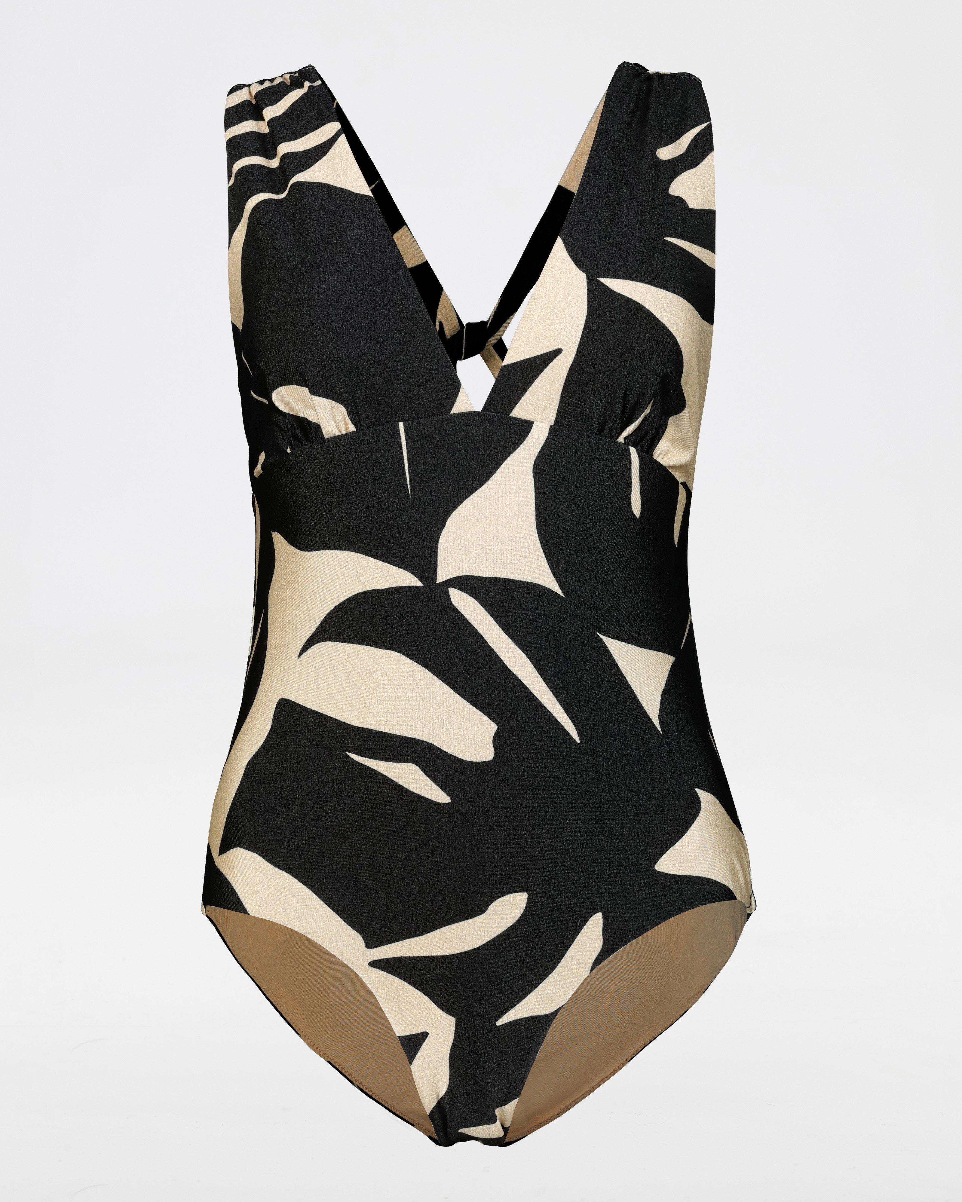 Jamie Printed One-Piece Swimsuit -  gold