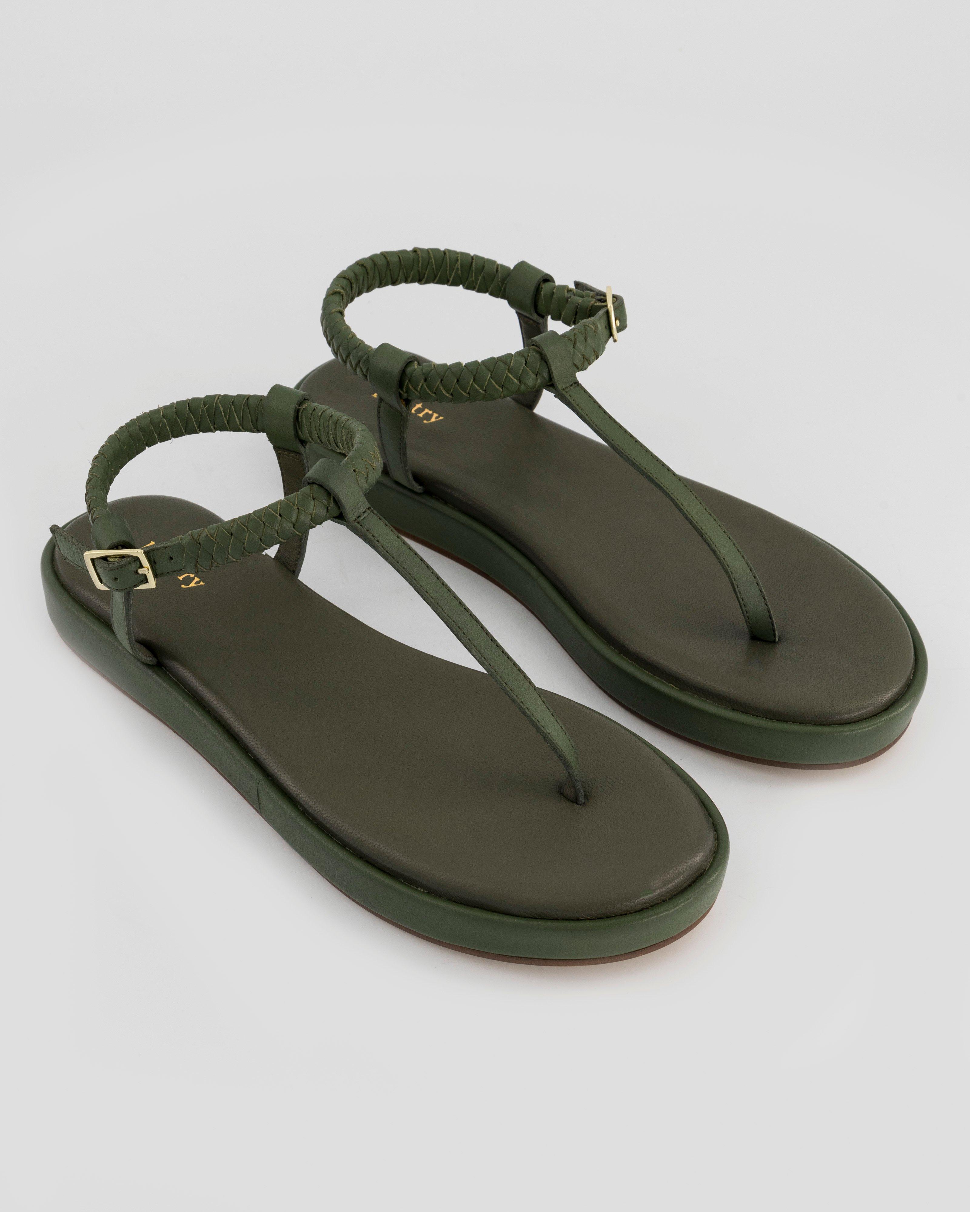 Cadie Sandal -  olive